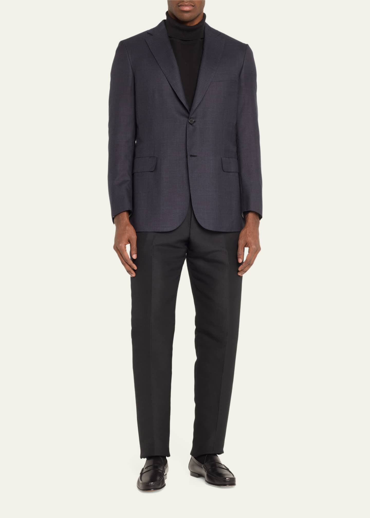Brioni Men's Brun Tonal Plaid Sport Coat - Bergdorf Goodman