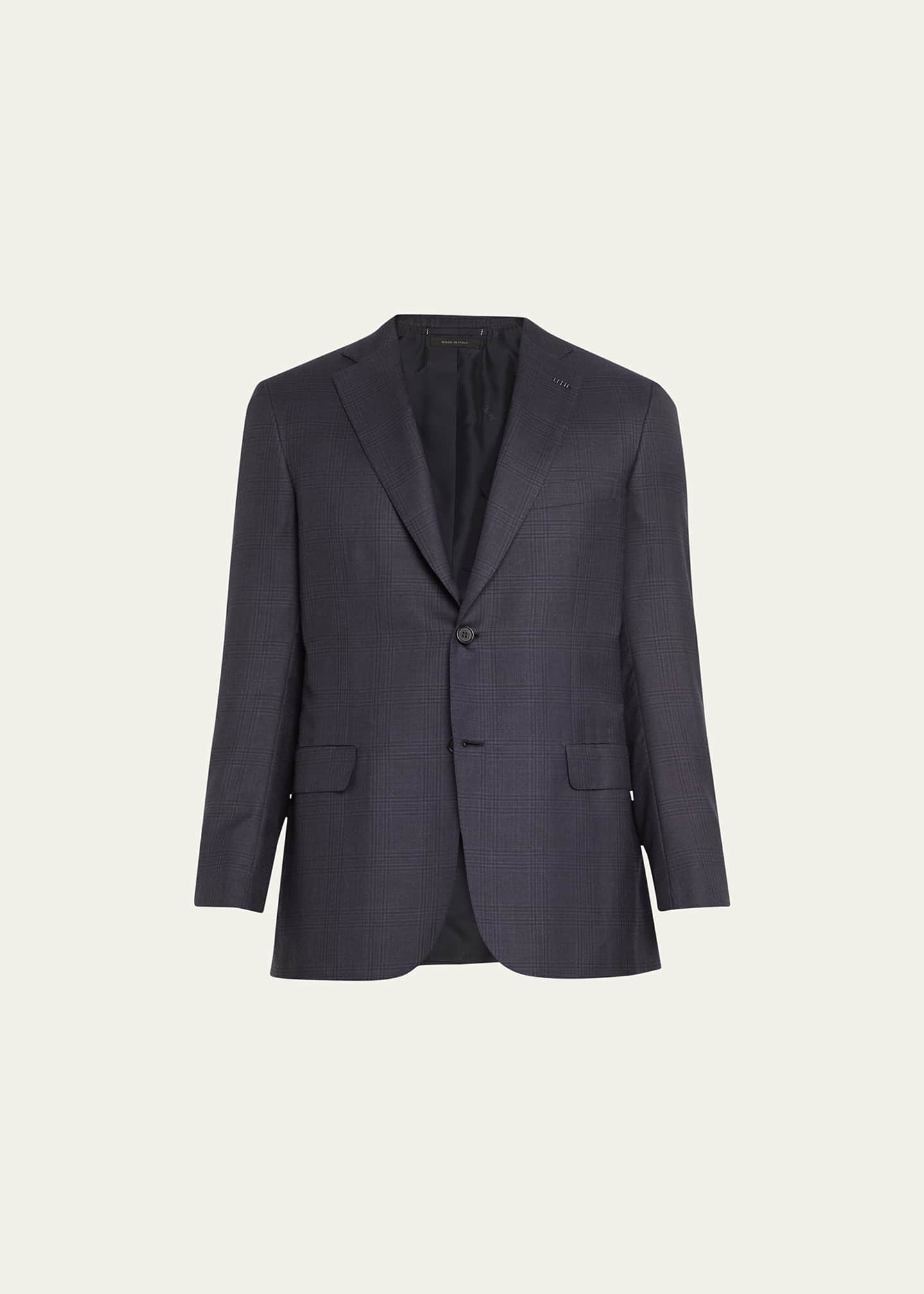 Brioni Men's Brun Tonal Plaid Sport Coat - Bergdorf Goodman
