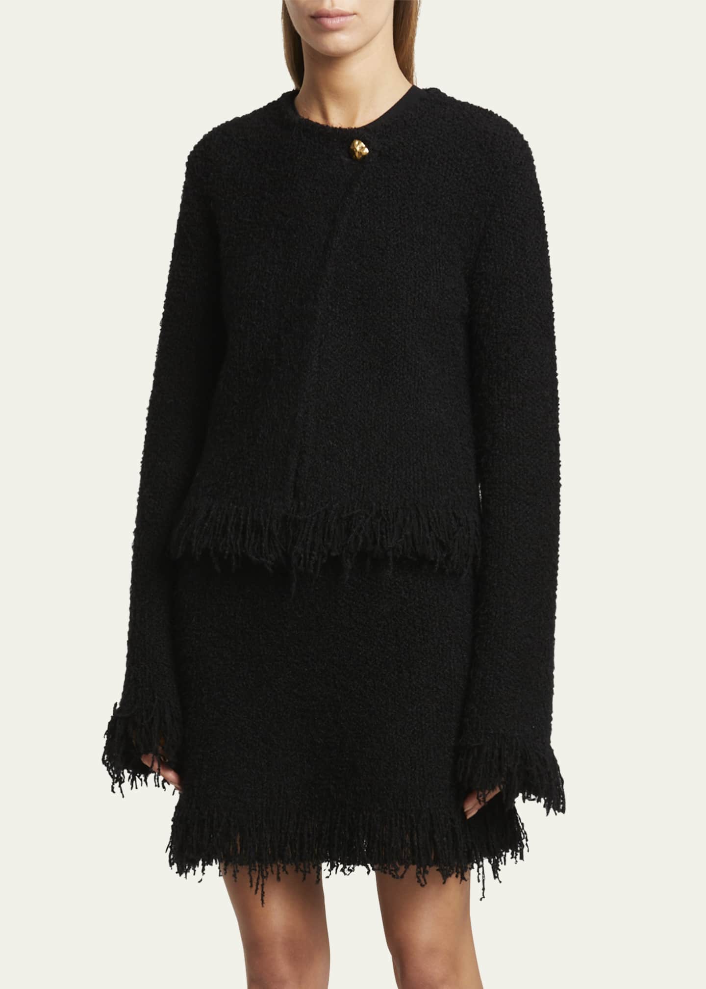 Boucle best sale knit jacket