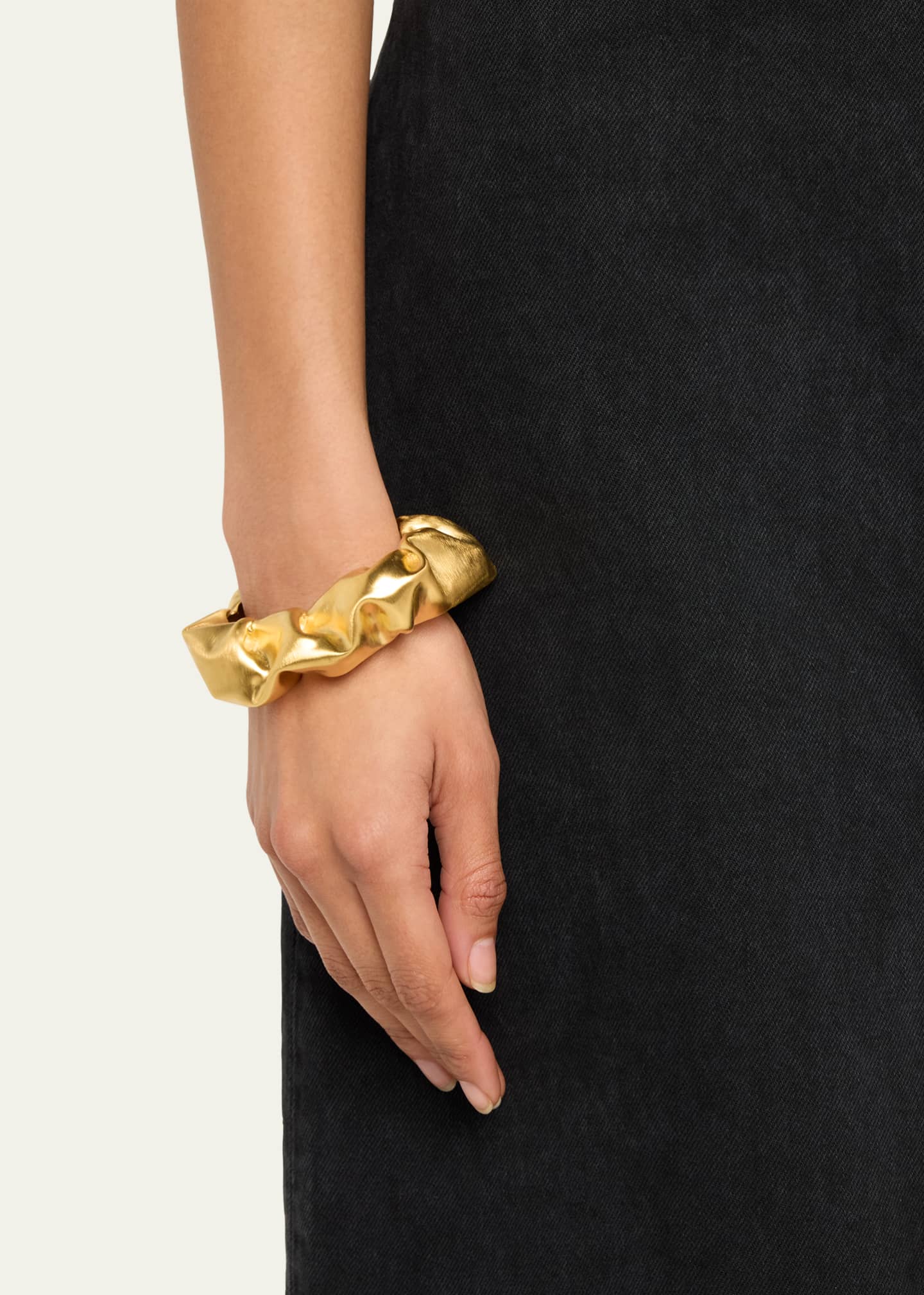Completedworks 14K Gold-Plated Brass Scrunch Cuff Bracelet Image 2 of 4