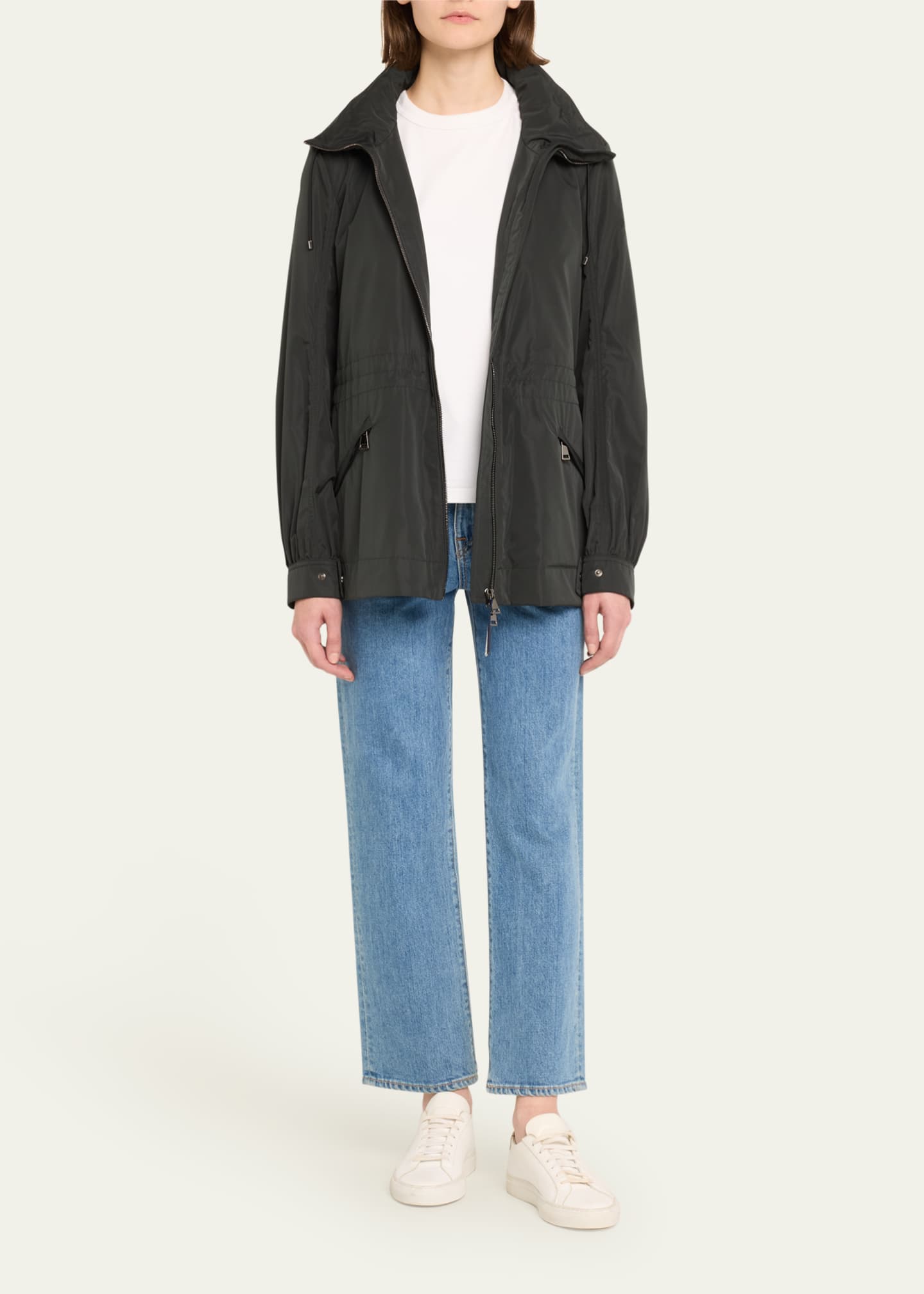 Moncler Enet Short Parka Jacket Image 2 of 5
