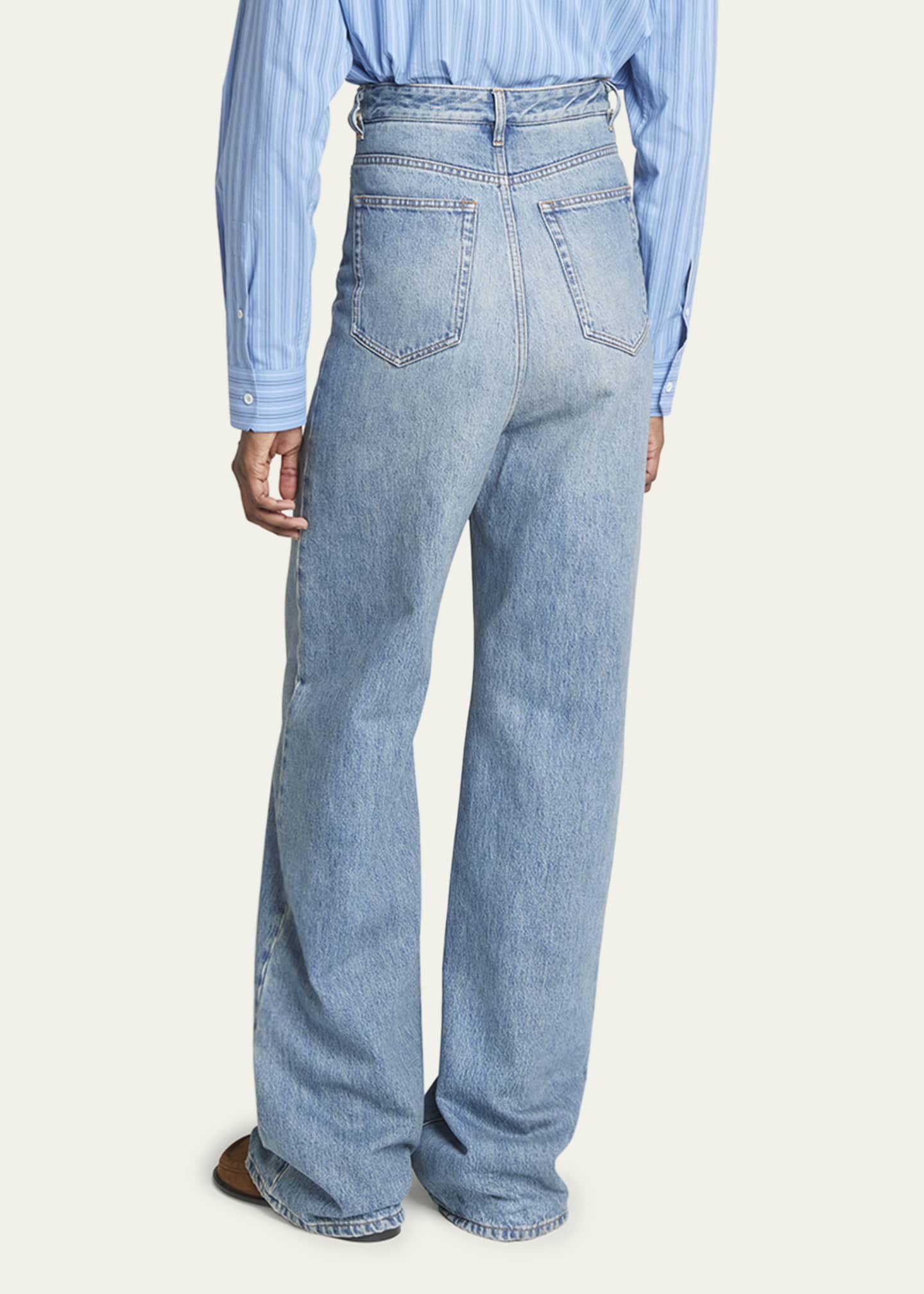 Loewe Men's Wide-Leg Denim Jeans Image 3 of 5