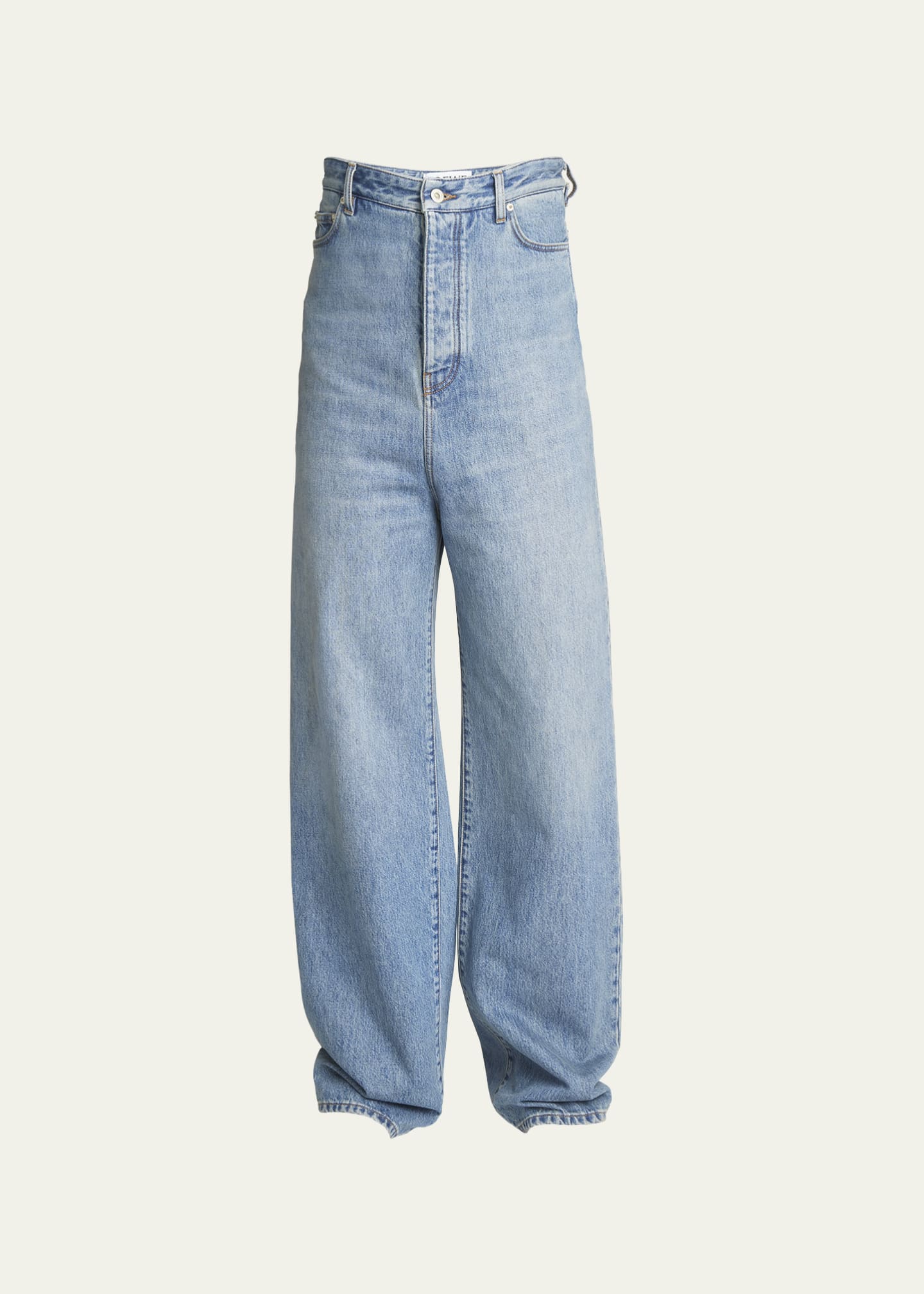 Loewe Men's Wide-Leg Denim Jeans Image 1 of 5
