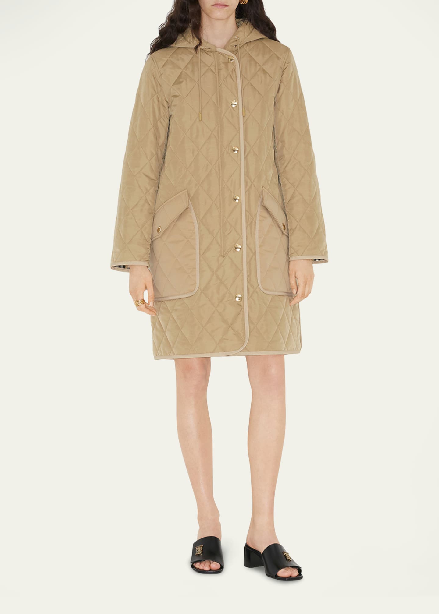 Burberry Roxby Quilted Hooded Coat Image 2 of 4