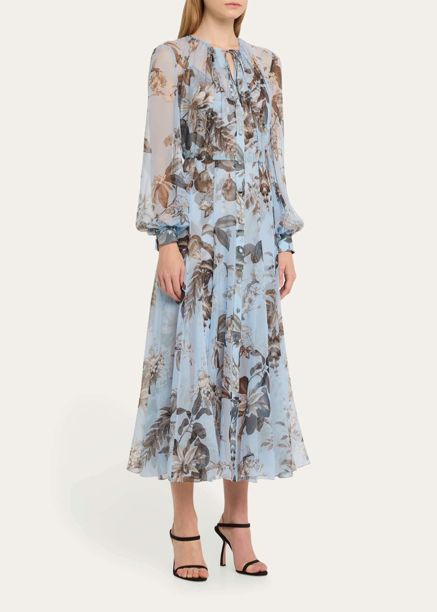 Fauna front button midi dress online