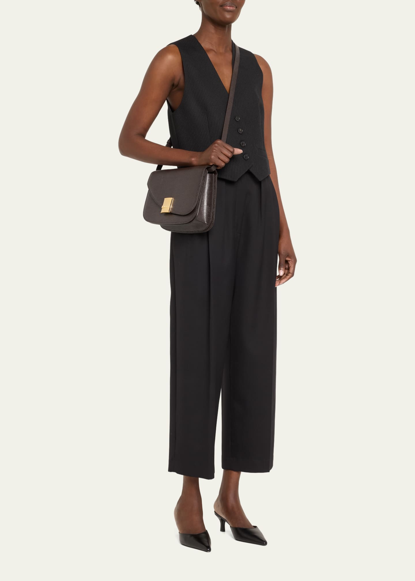 Ferragamo Fiamma Lizard Print Saddle Crossbody Bag Bergdorf Goodman