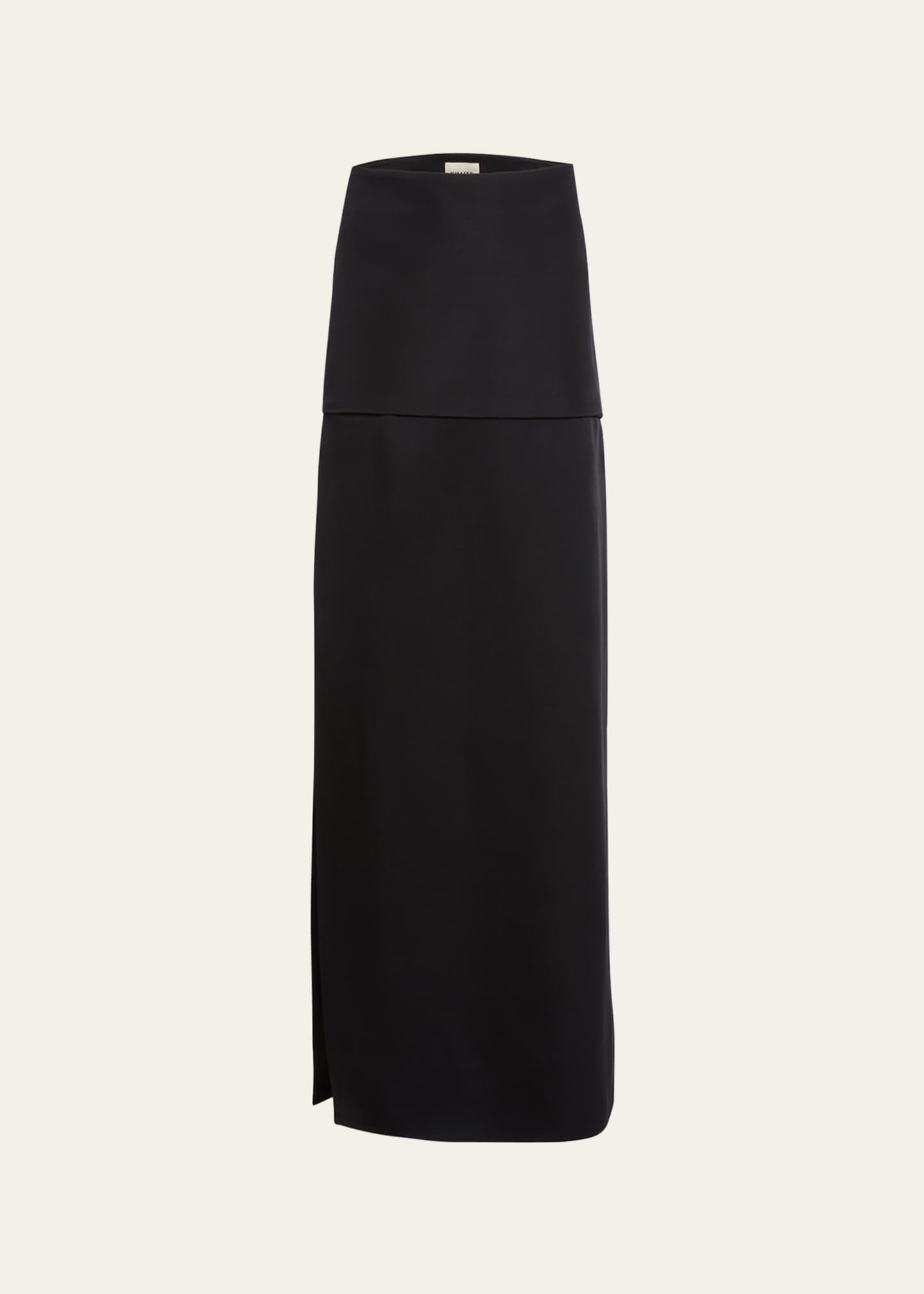 tailored maxi pencil skirt