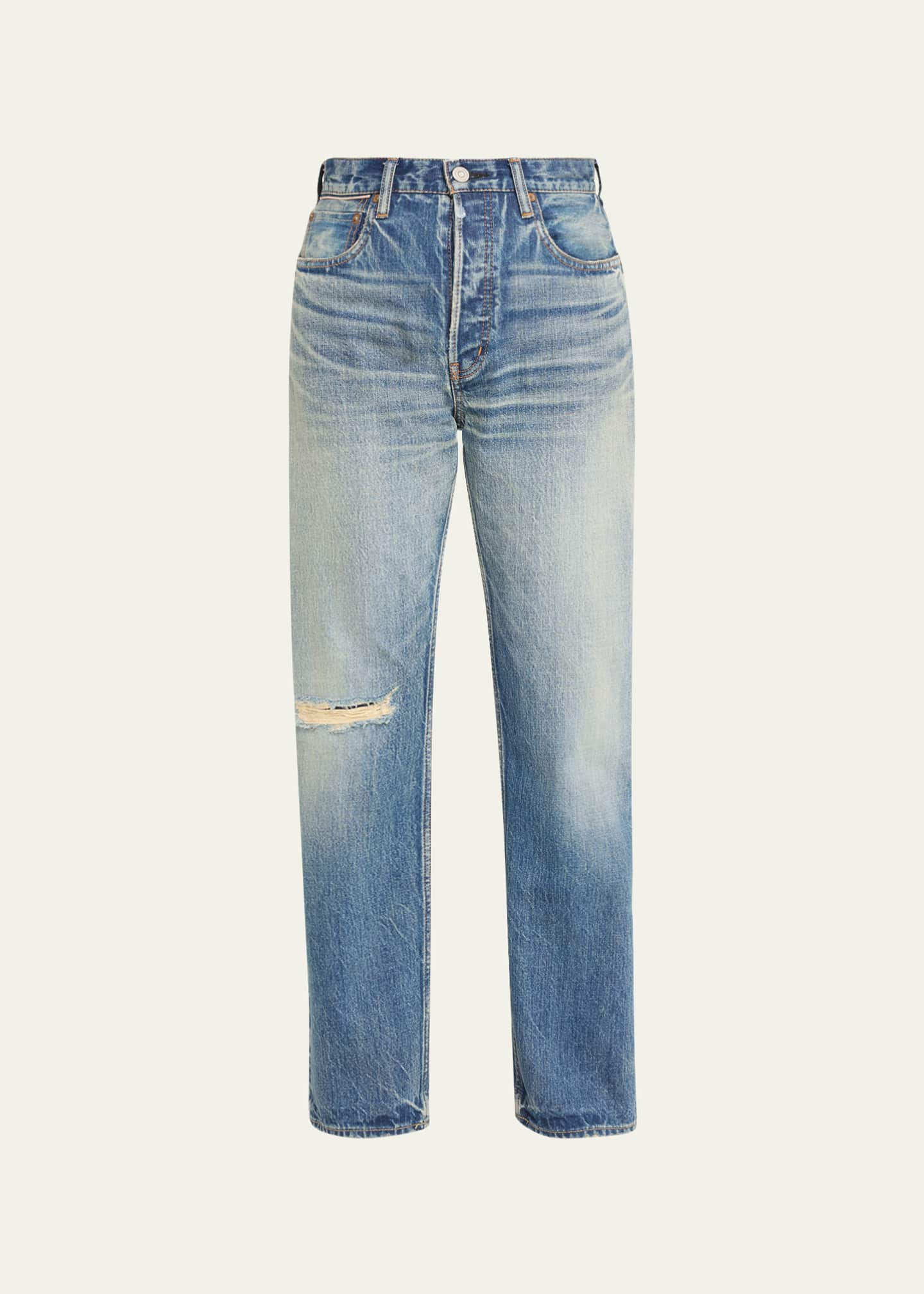 MOUSSY VINTAGE Mckellar Selvedge Wide Straight Jeans - Bergdorf Goodman