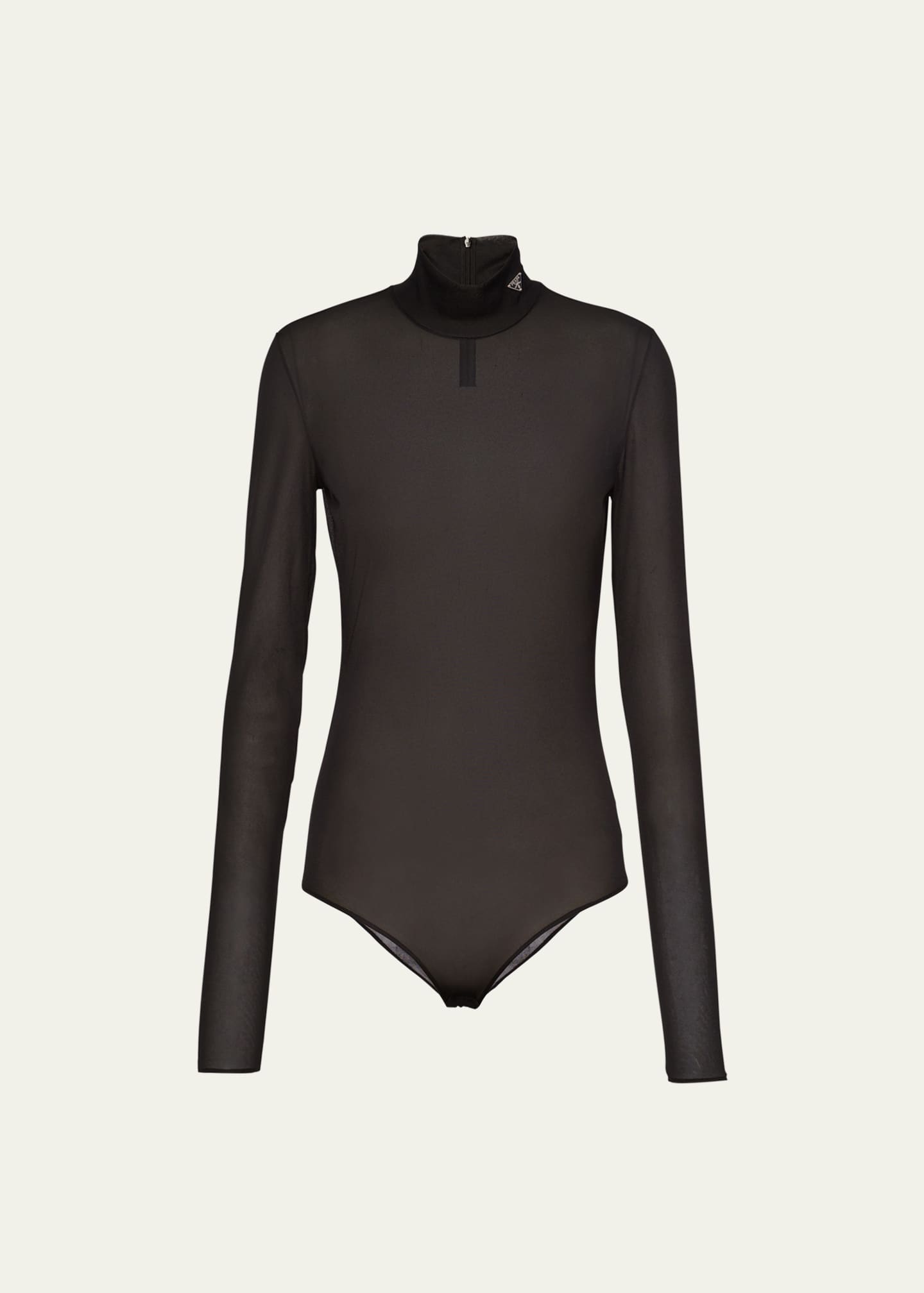 PRADA＊Jersey turtleneck top タートルネックカットソー＊送込 Black Jersey turtleneck top | PRADA