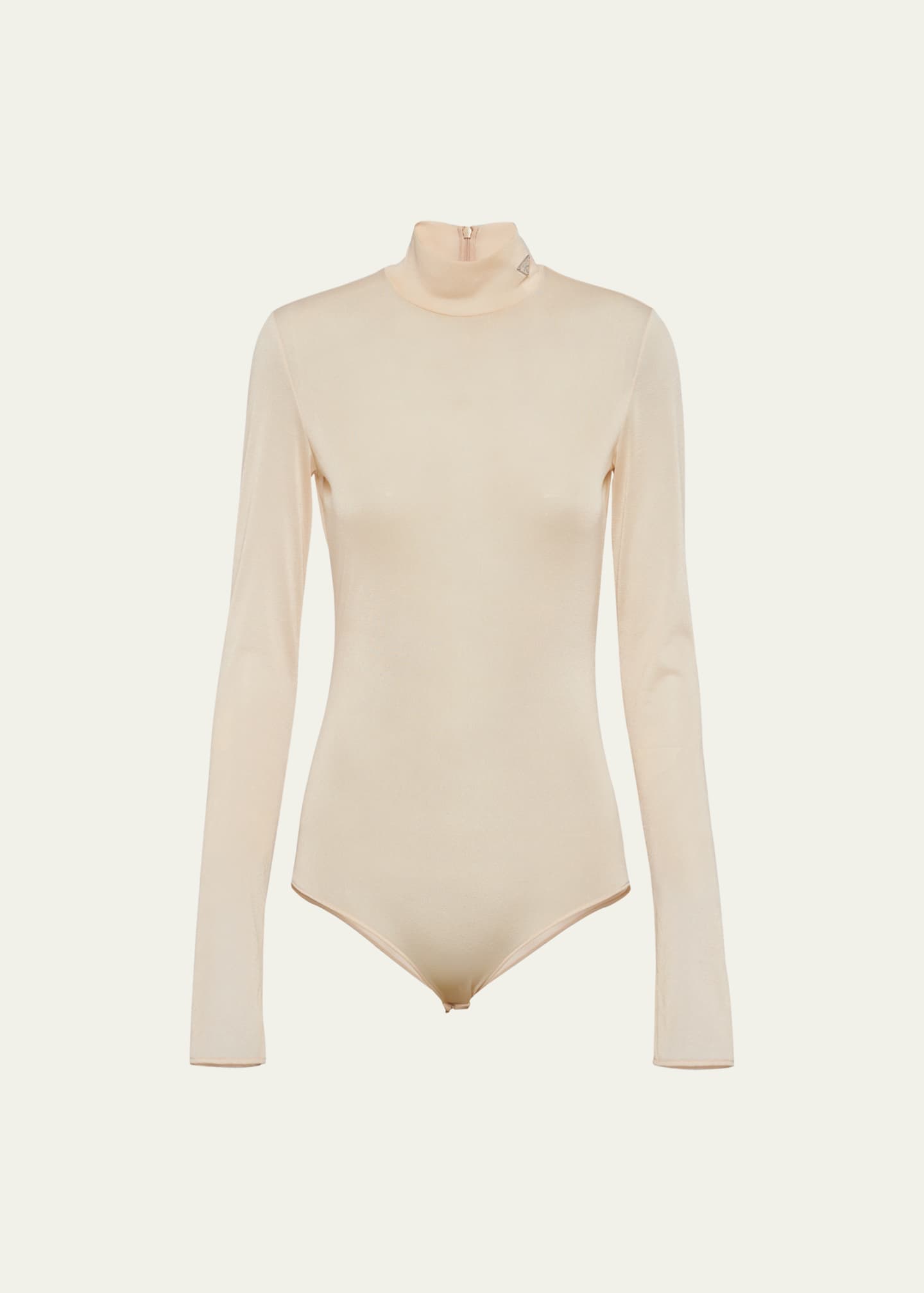 Prada Mock Neck Jersey Bodysuit Bergdorf Goodman