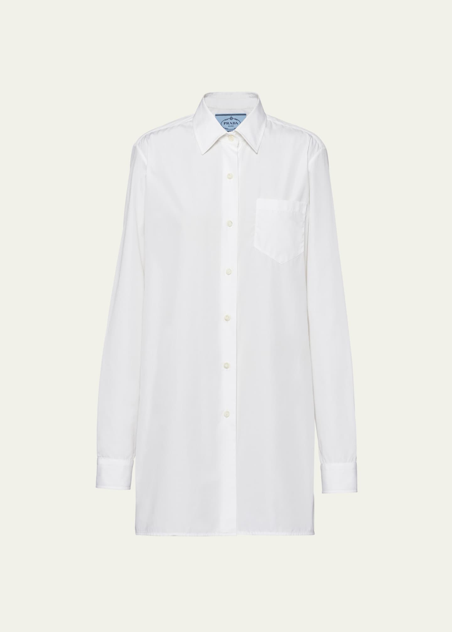 Prada Poplin Button Down Mini Dress Image 1 of 3