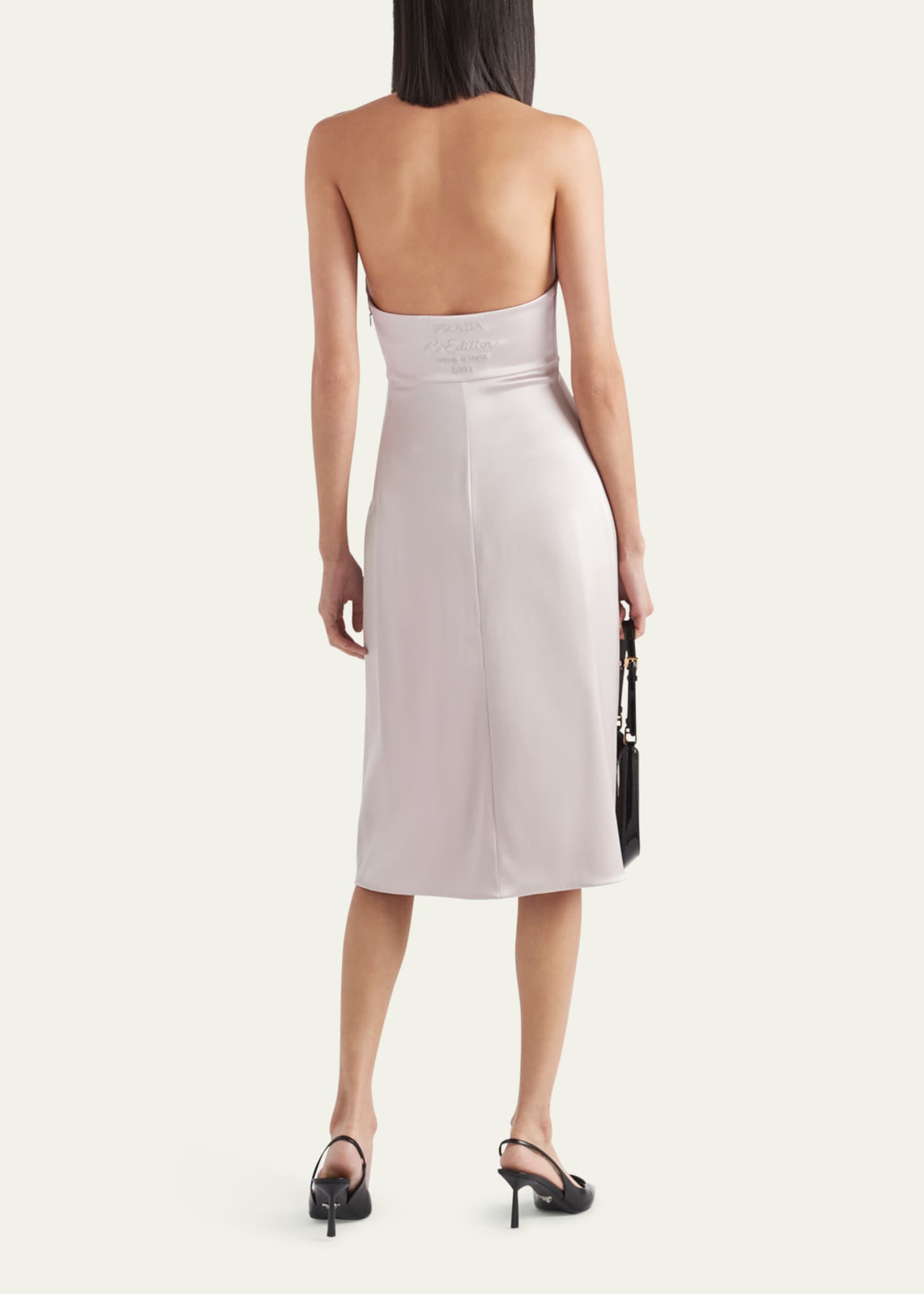 Prada Long Halter Sable Dress - Bergdorf Goodman