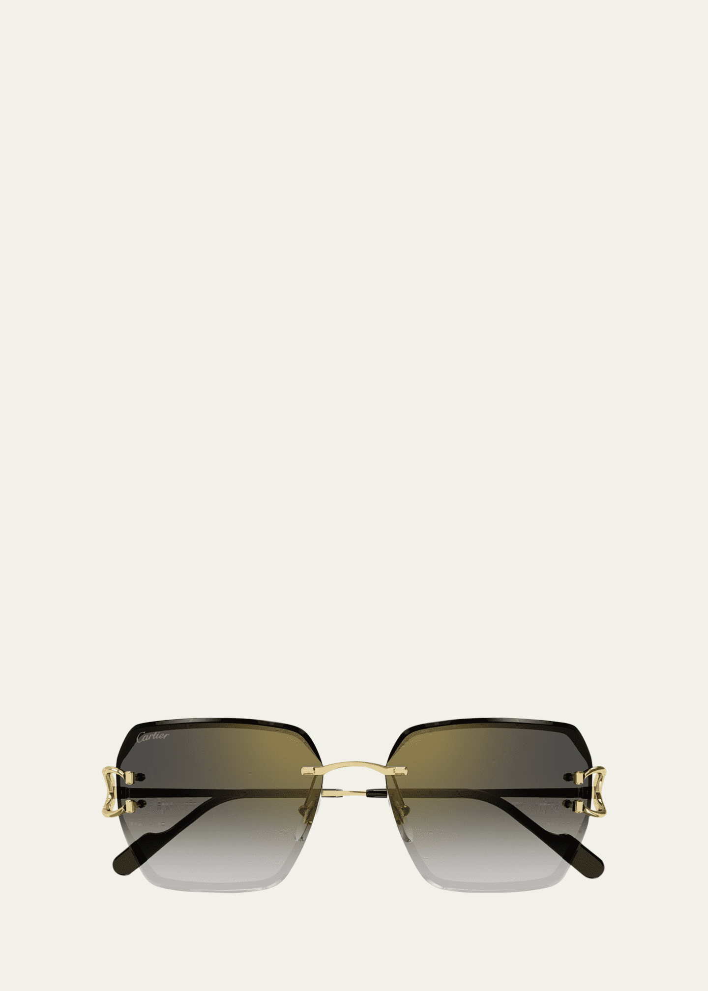 Rimless top butterfly sunglasses
