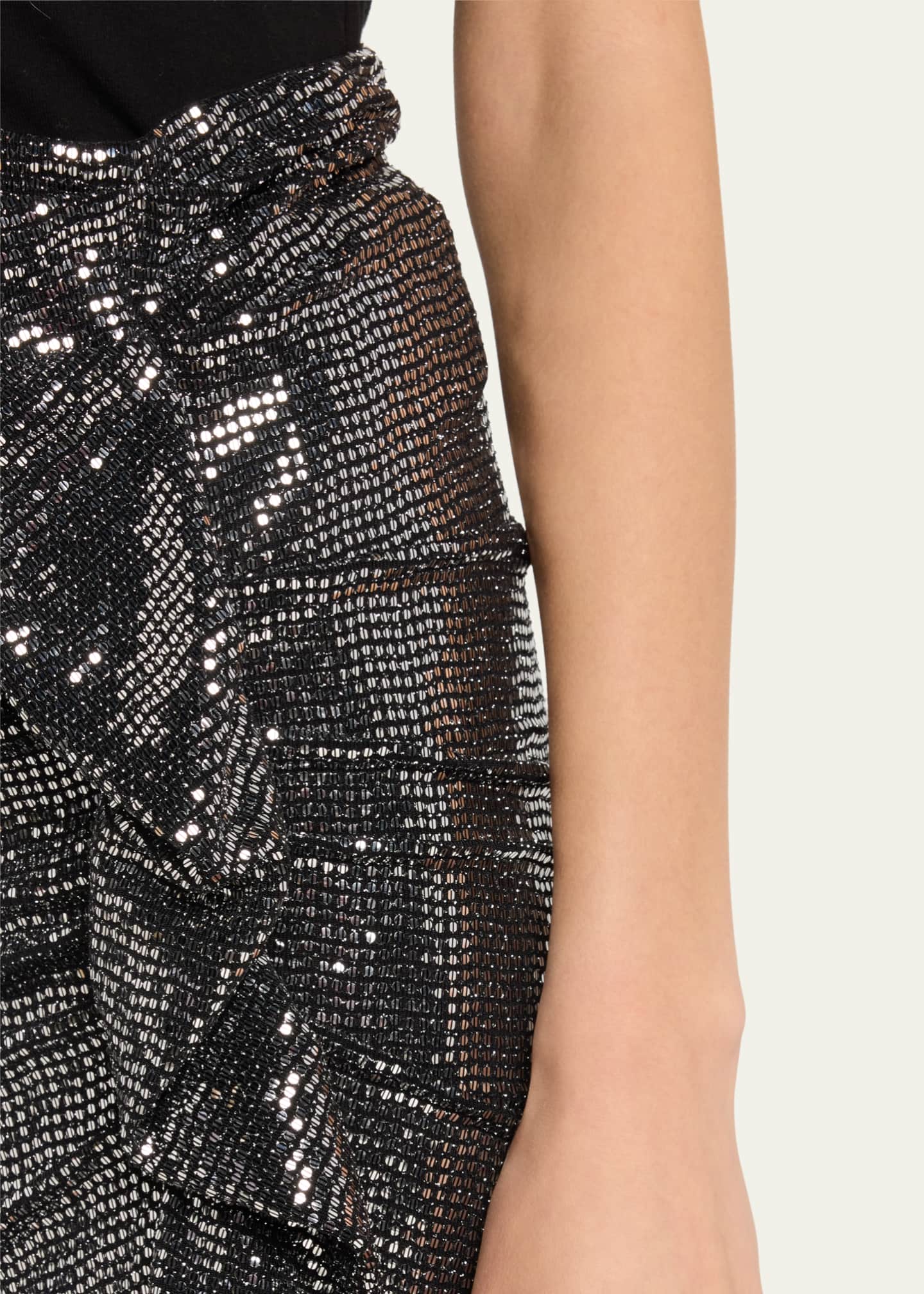Etoile Isabel Marant Dolene Metallic Draped Skirt - Bergdorf Goodman