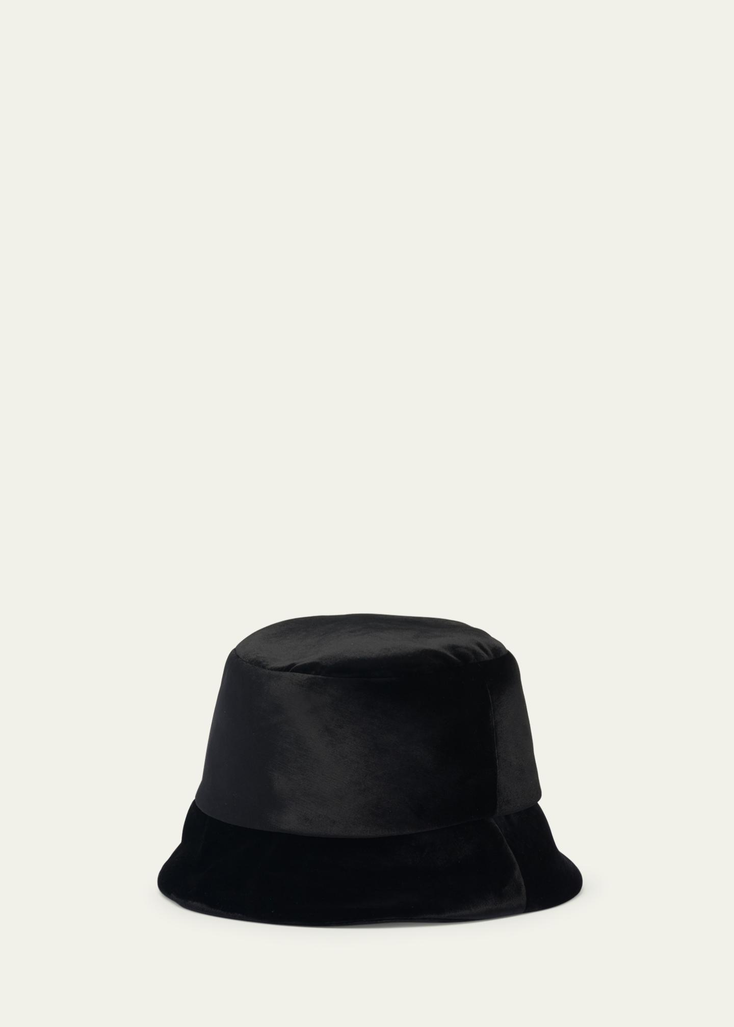 Prada Logo Velvet Bucket Hat - Bergdorf Goodman