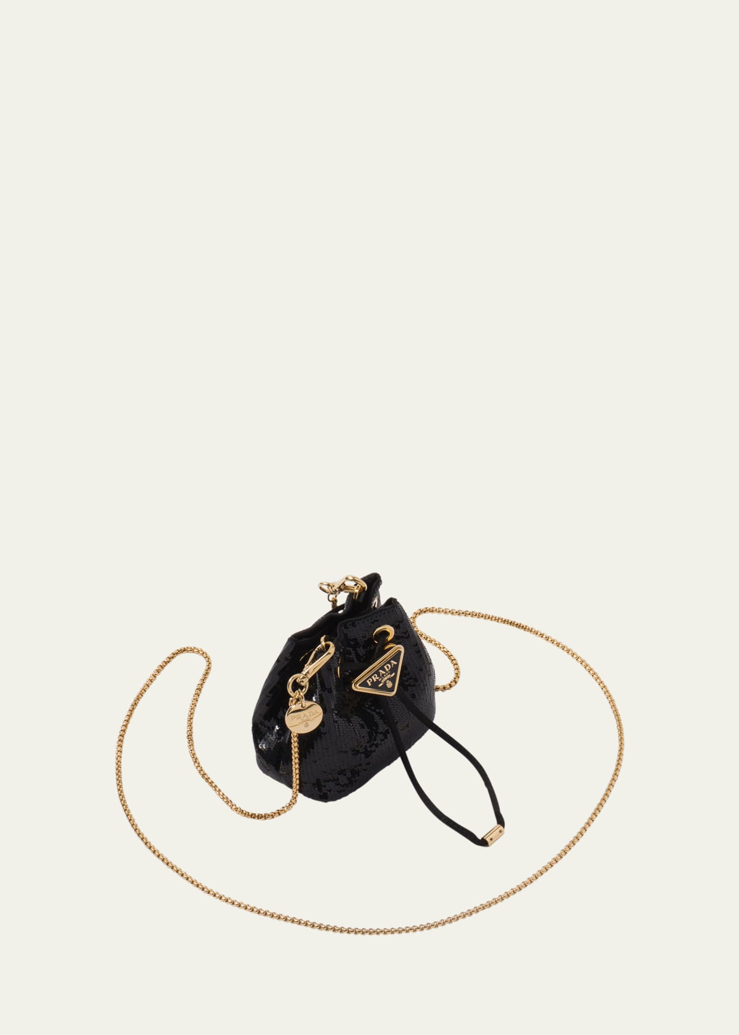Prada Mini Sequin Drawstring Bucket Bag Image 1 of 3