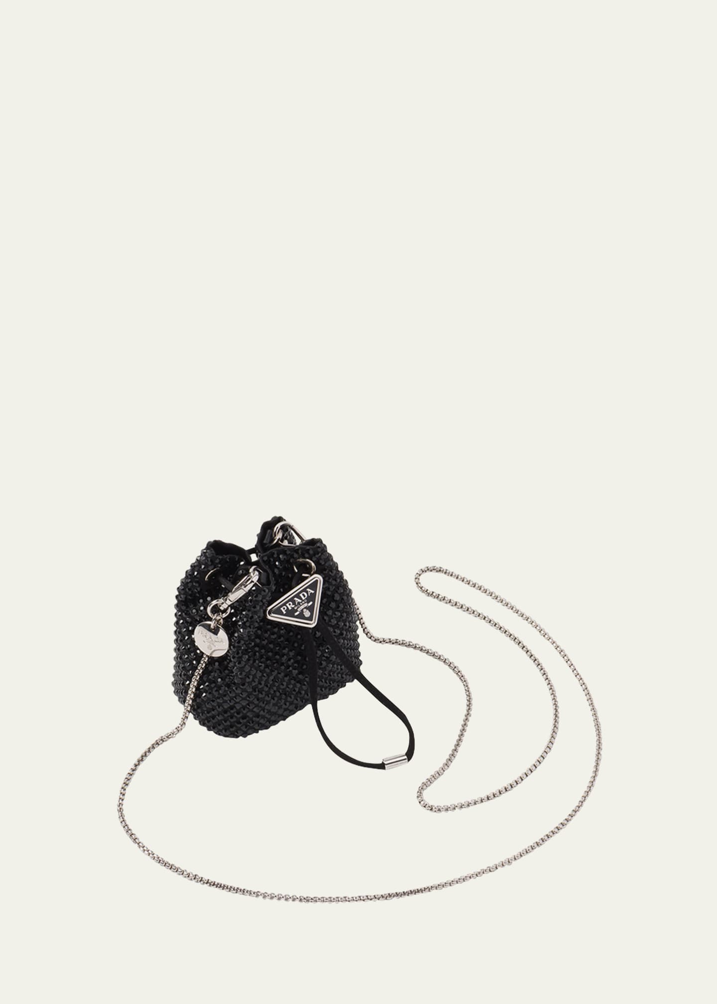 Prada Mini Drawstring Crystal Bucket Bag Image 1 of 3