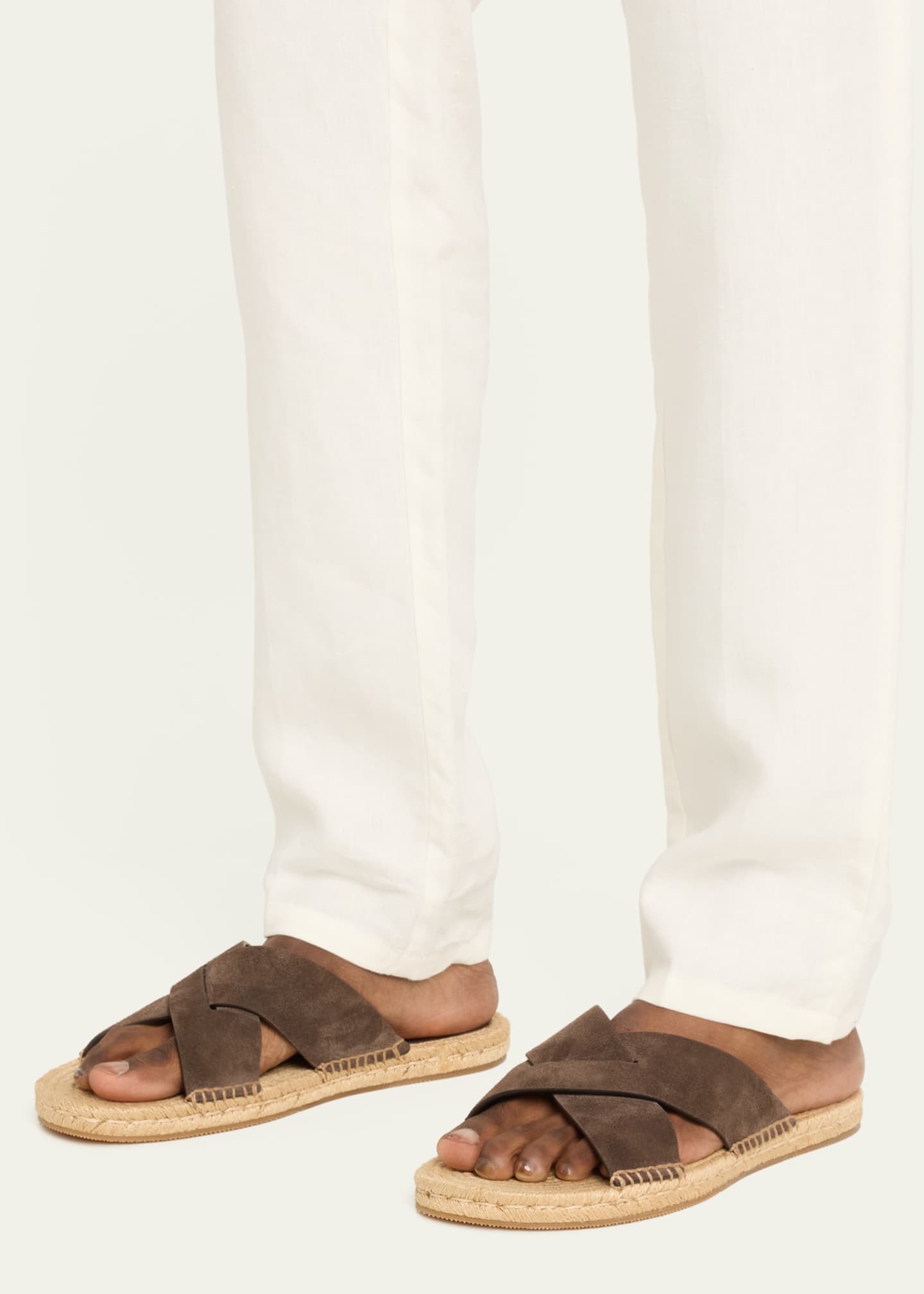 ZEGNA Men's Panarea Suede Espadrille Sandals Image 2 of 5