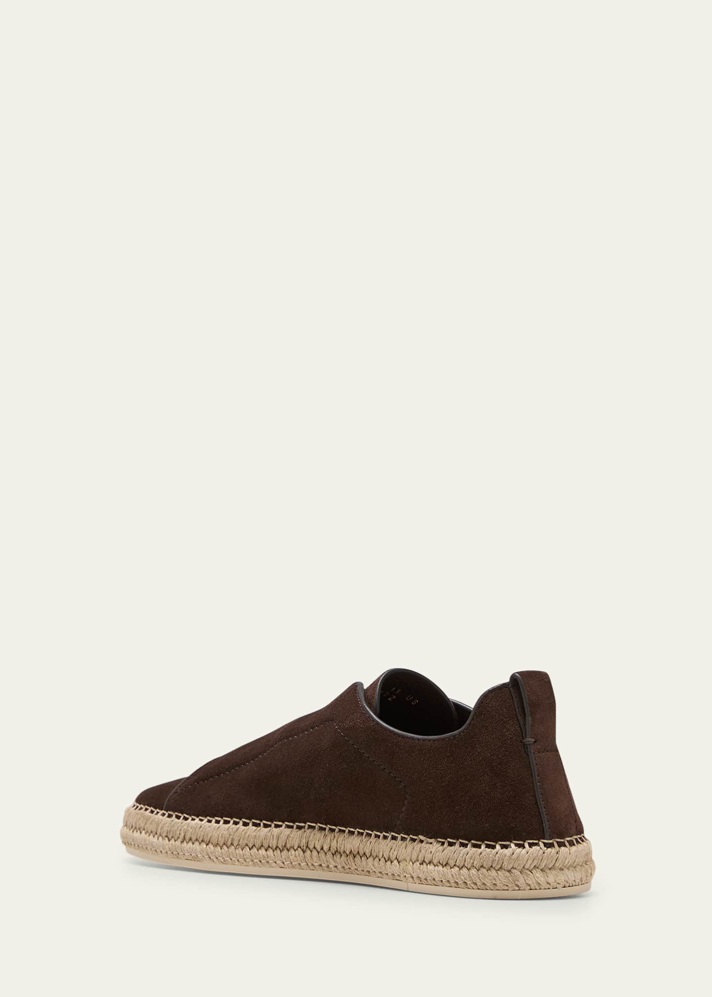 Men's Triple Stitch Suede Espadrille Sneakers