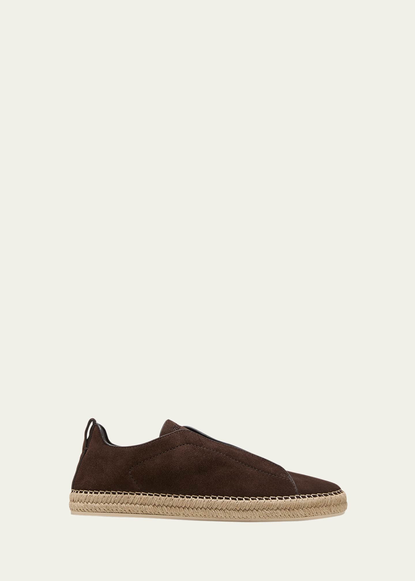 ZEGNA Men's Triple Stitch Suede Espadrille Sneakers - Bergdorf Goodman