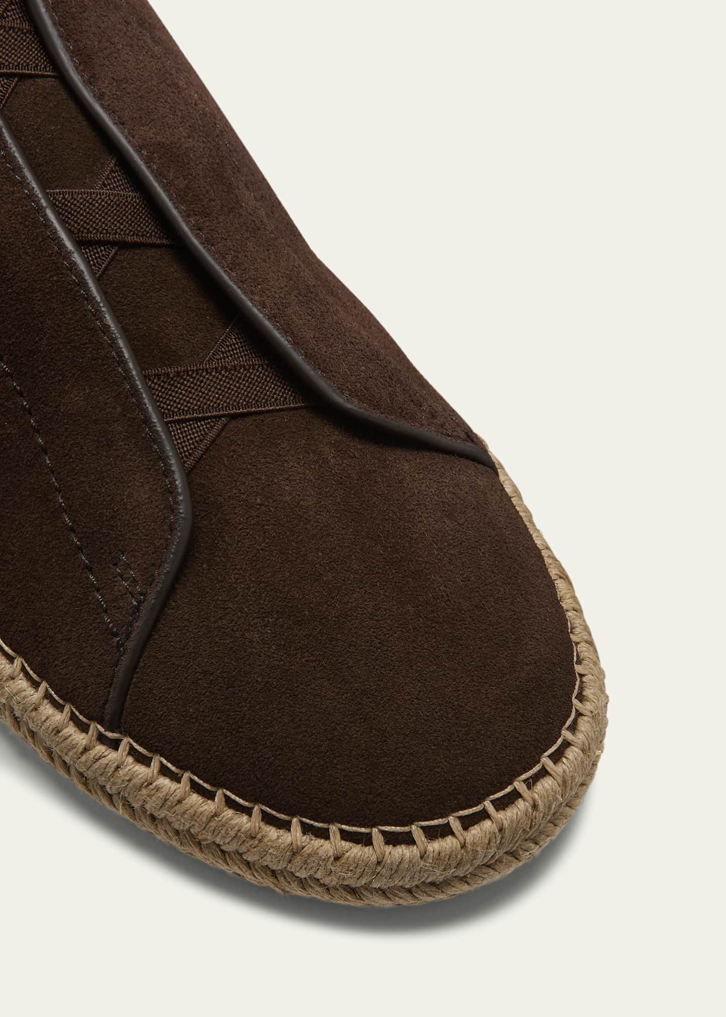 Men's Triple Stitch Suede Espadrille Sneakers