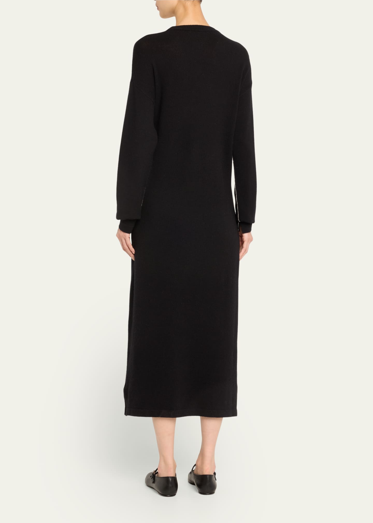 MARIA MCMANUS wool cotton Trimline Maxi Knit one piece dress Brown F