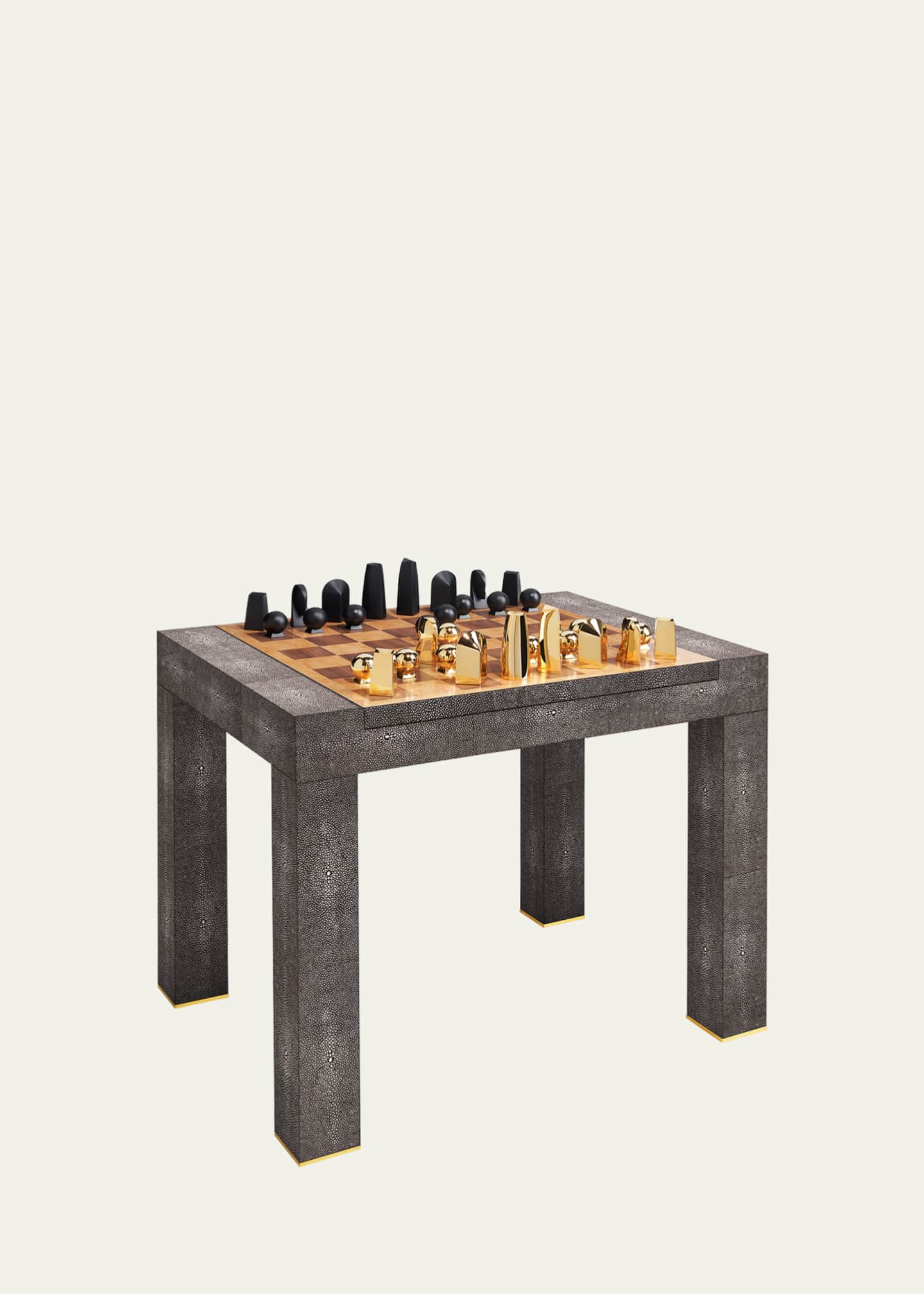 AERIN Faux Shagreen Chess Side Table Image 2 of 3