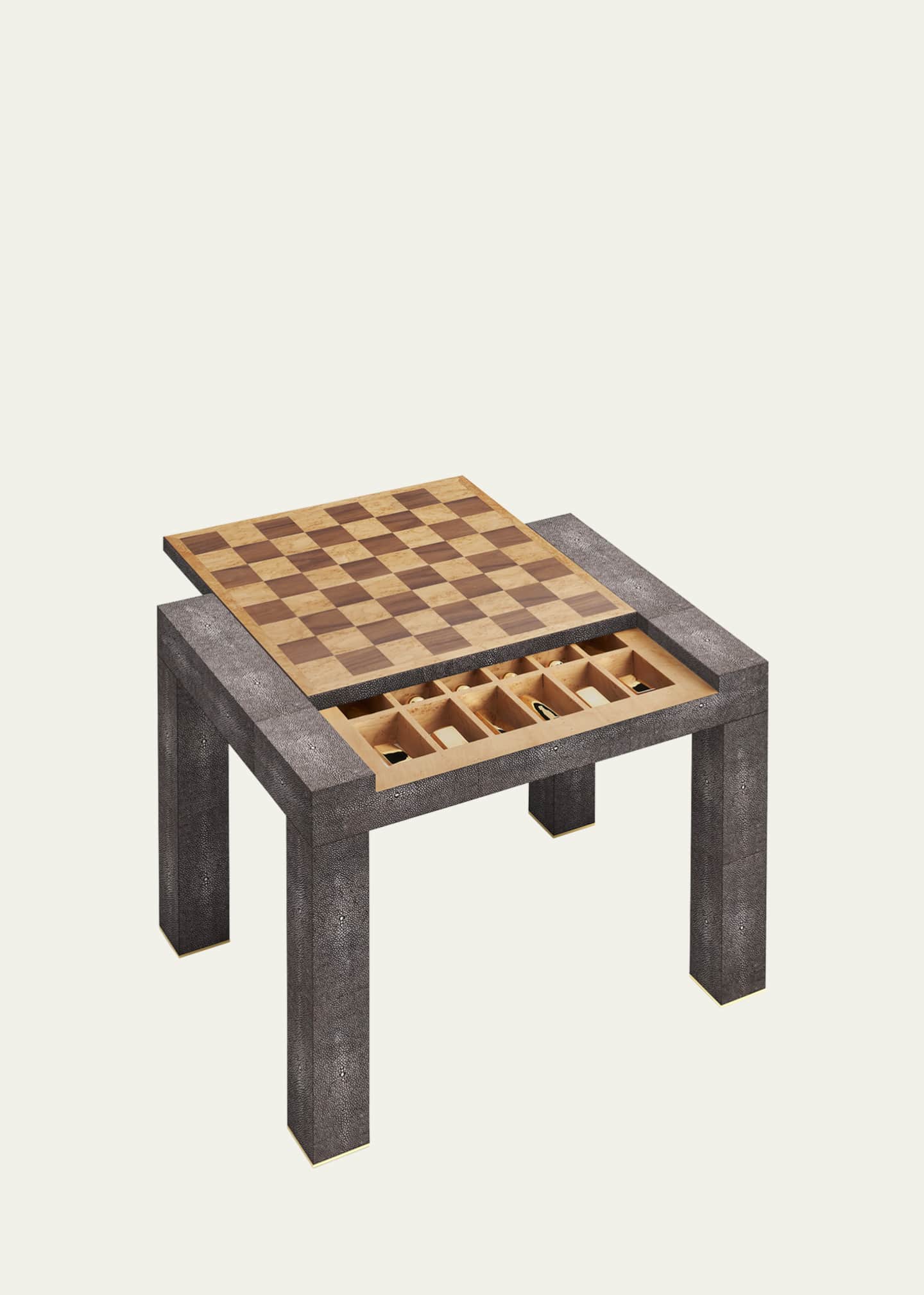 AERIN Faux Shagreen Chess Side Table Image 3 of 3