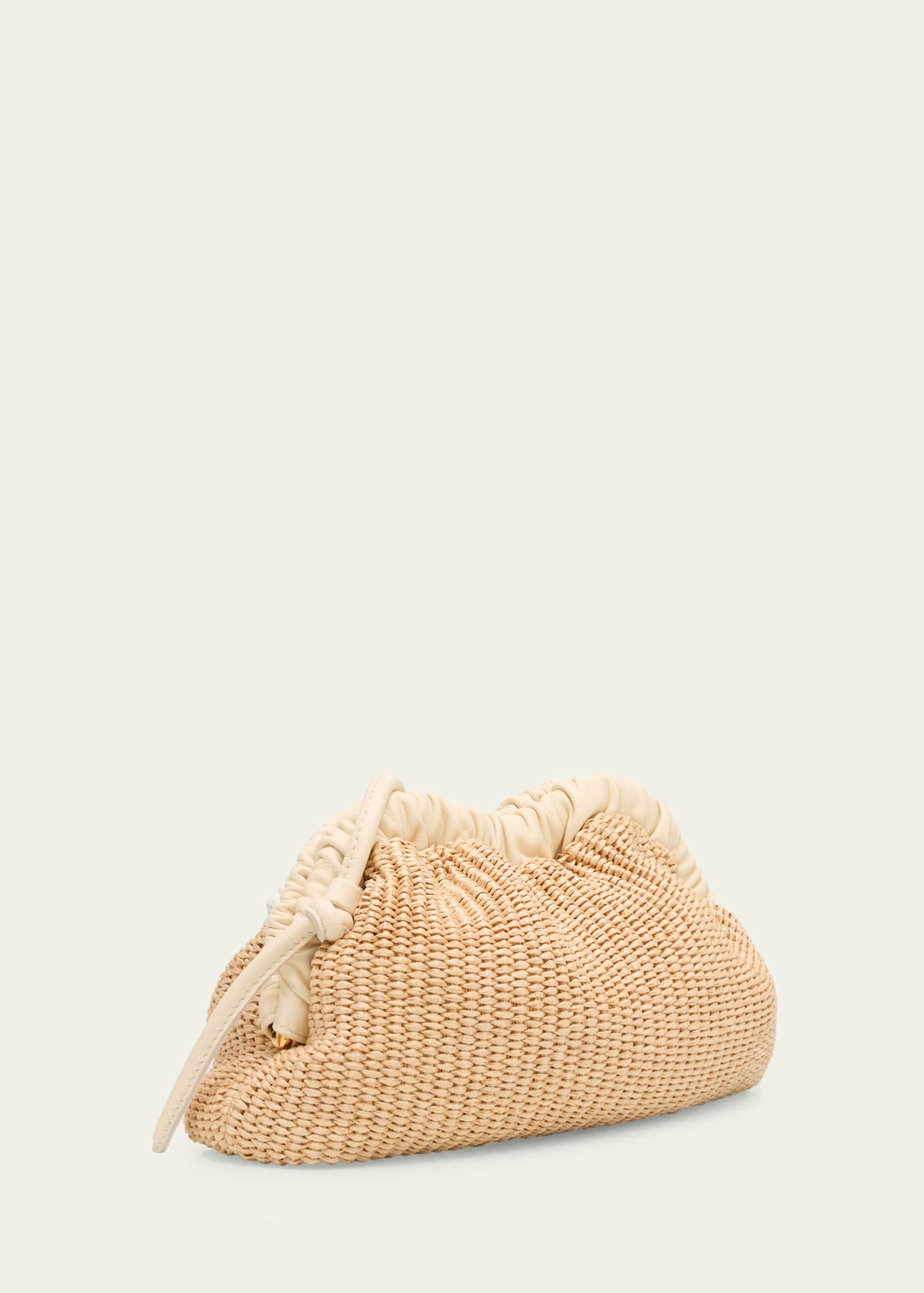 Mansur Gavriel Cloud Mini Raffia Clutch Bag Image 3 of 6