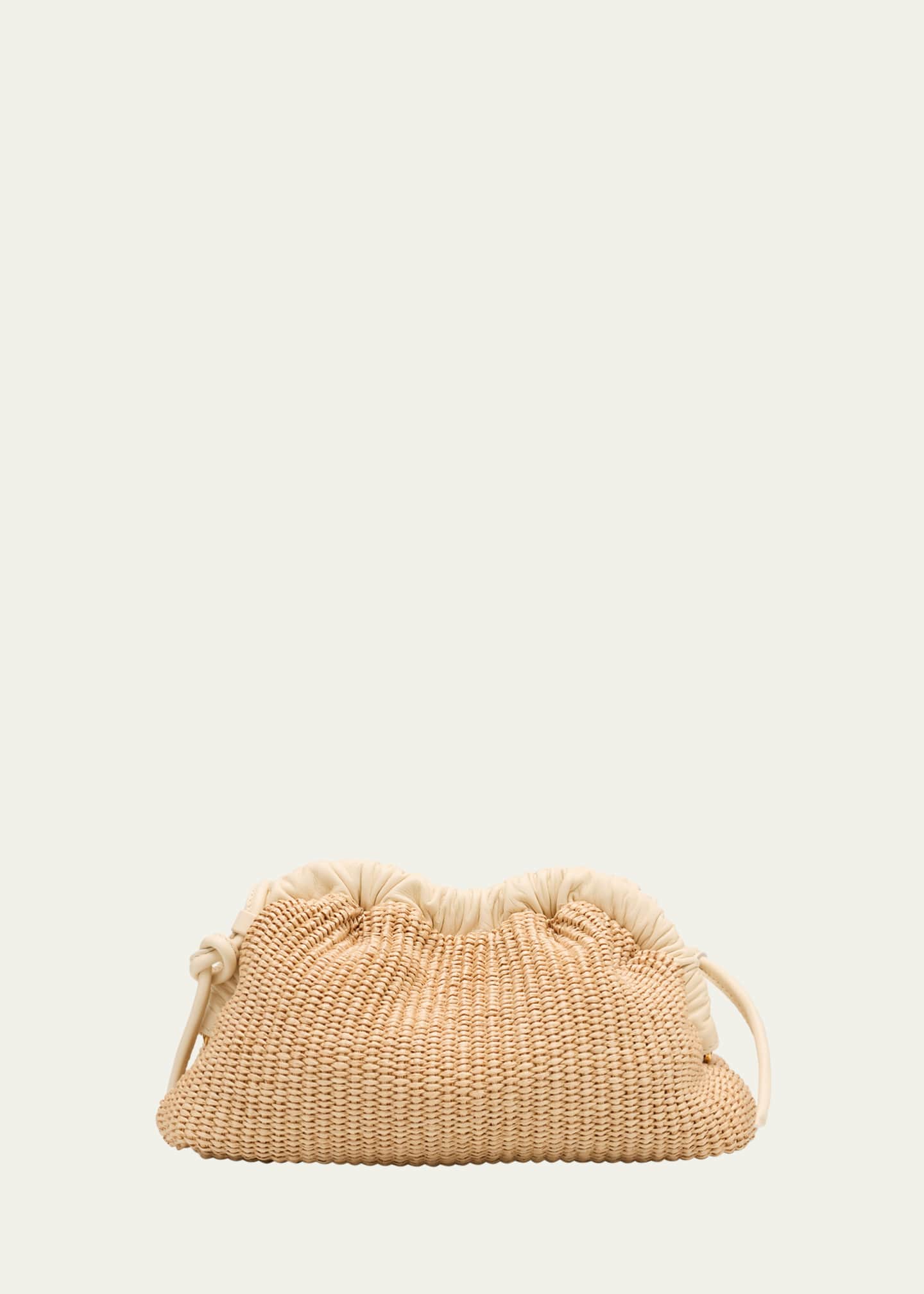 Mansur Gavriel Cloud Mini Raffia Clutch Bag Image 1 of 6