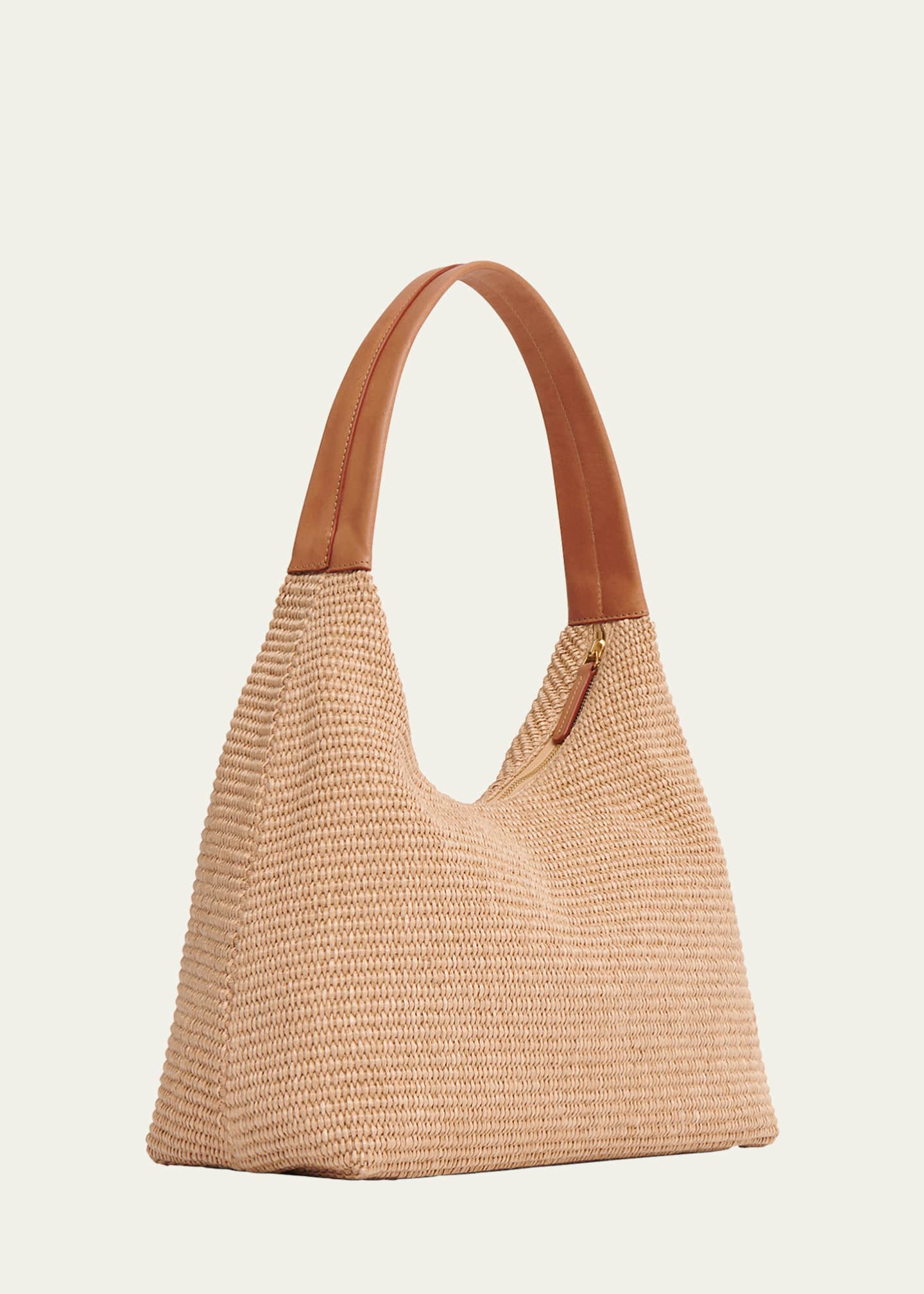 Mansur Gavriel Candy Zip Raffia Shoulder Bag Image 3 of 5