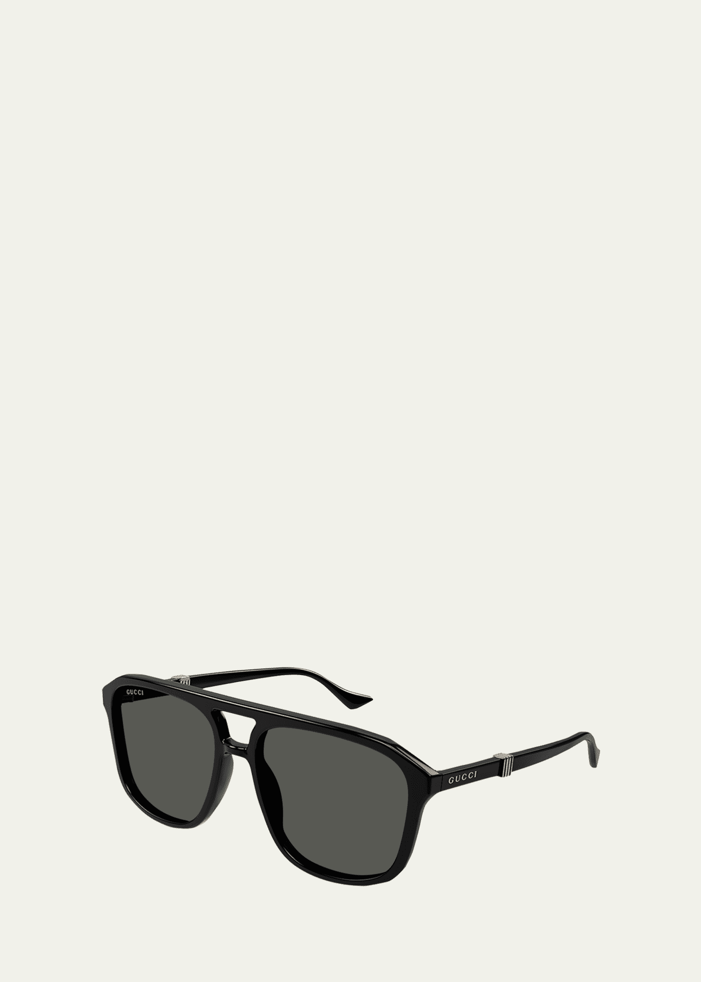 Mens black gucci aviator sunglasses hotsell