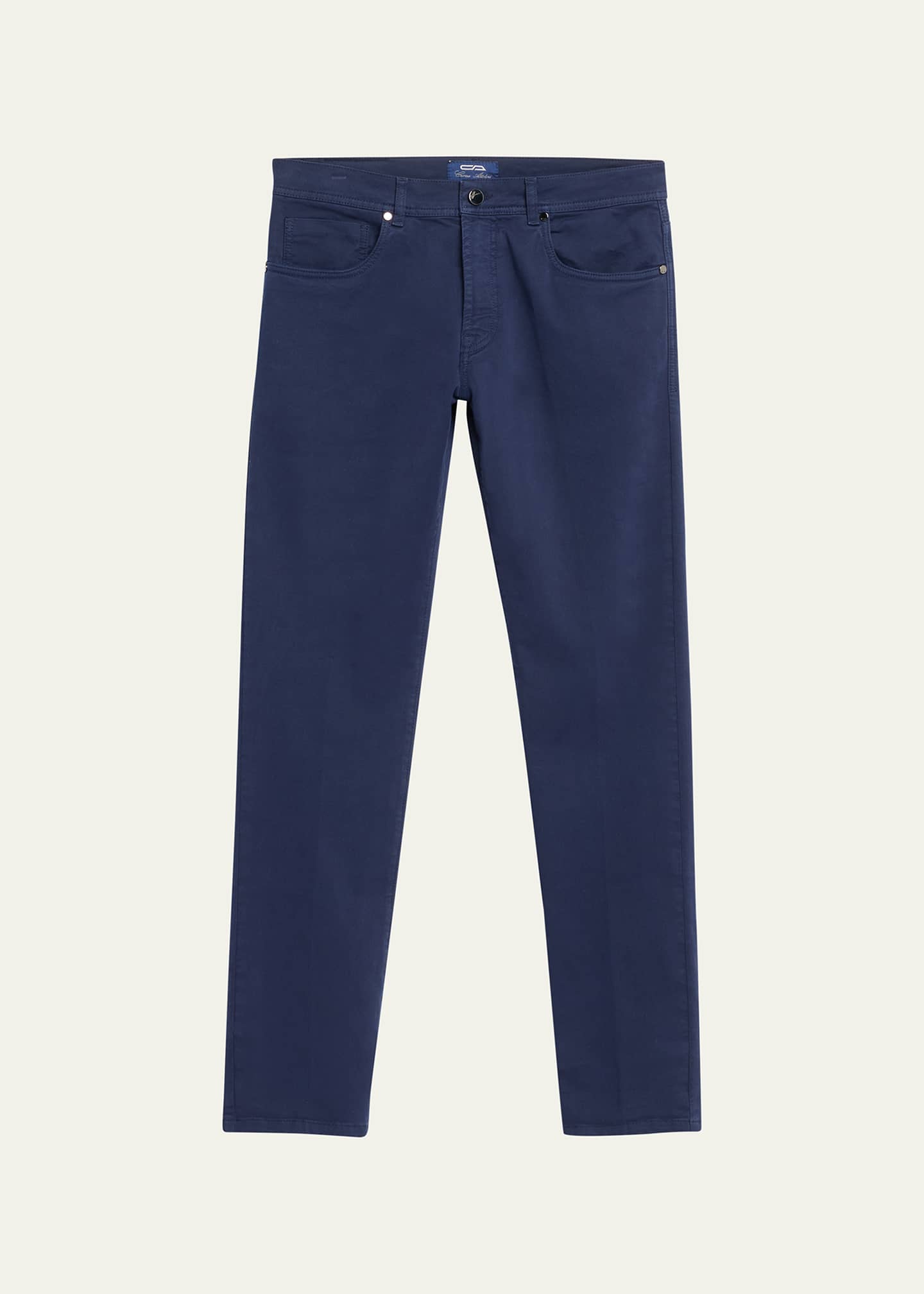 Cesare Attolini Men's Cotton-Stretch Slim 5-Pocket Pants Image 1 of 5