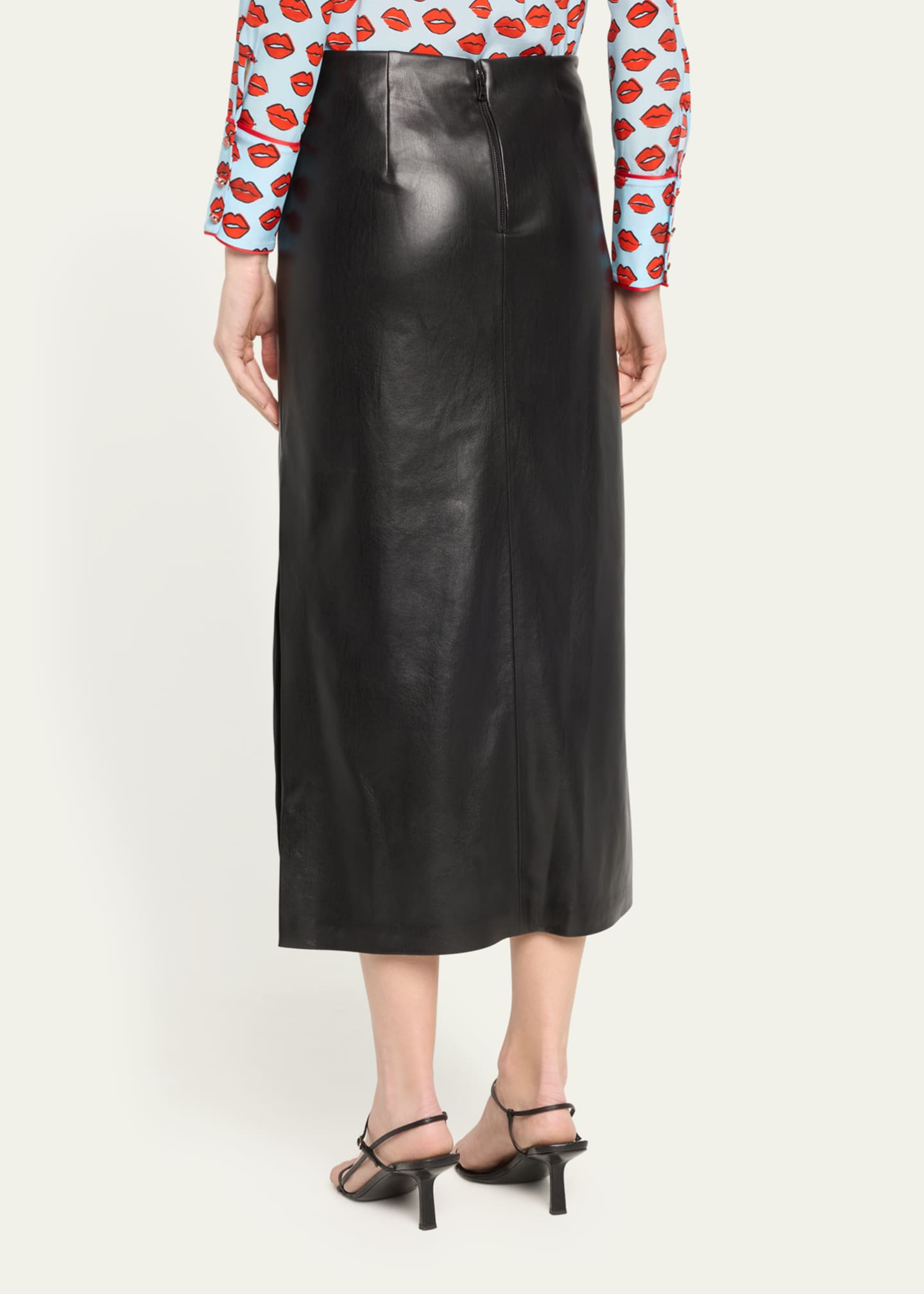 Alice + Olivia Maeve Vegan Leather Slip Skirt - Bergdorf Goodman