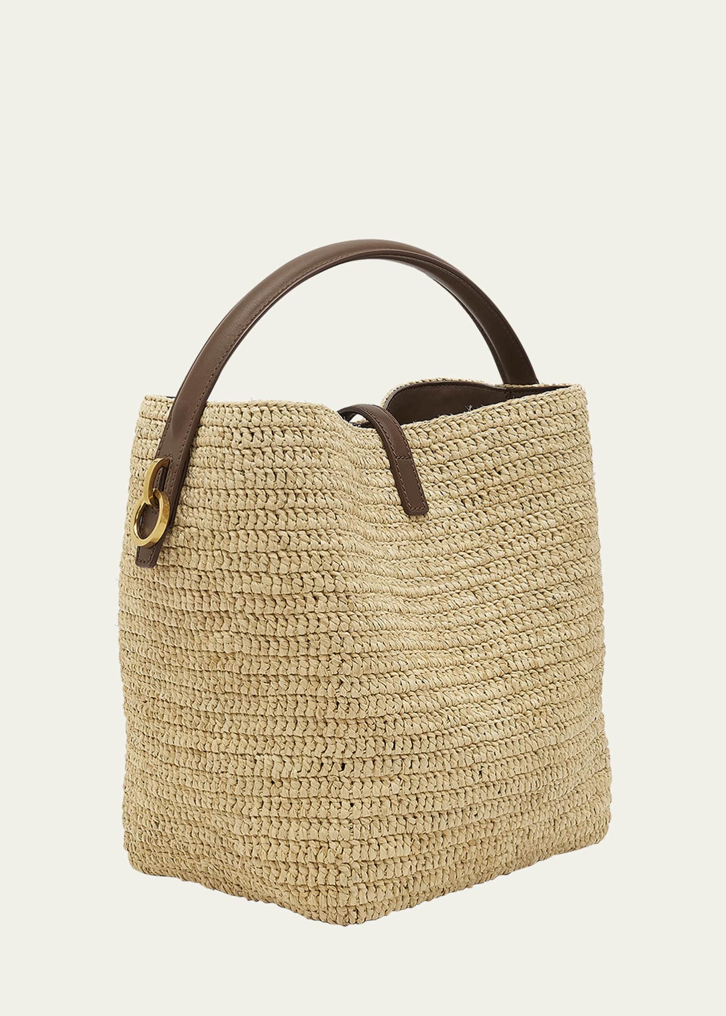 Saint Laurent Le 37 Raffia Bucket Bag Image 3 of 5