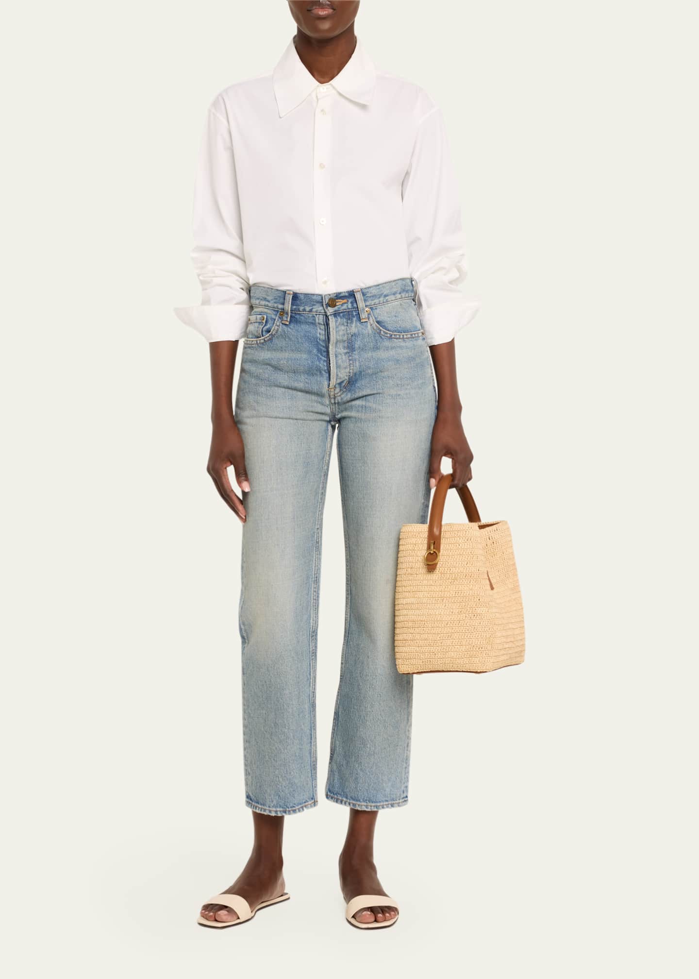Saint Laurent Le 37 Raffia Bucket Bag Image 5 of 5