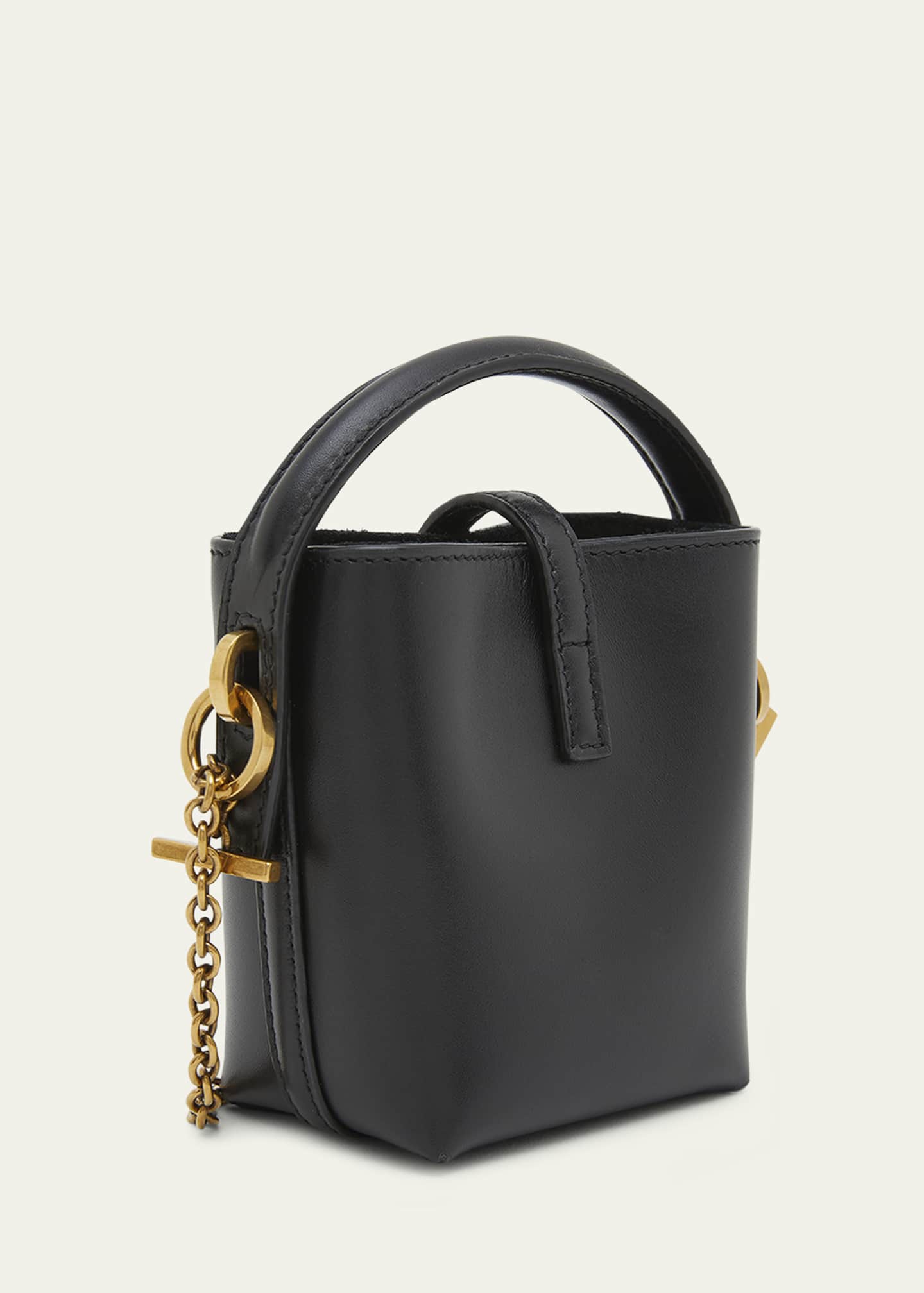 Saint Laurent Le 37 Micro YSL Leather Bucket Bag Image 3 of 5