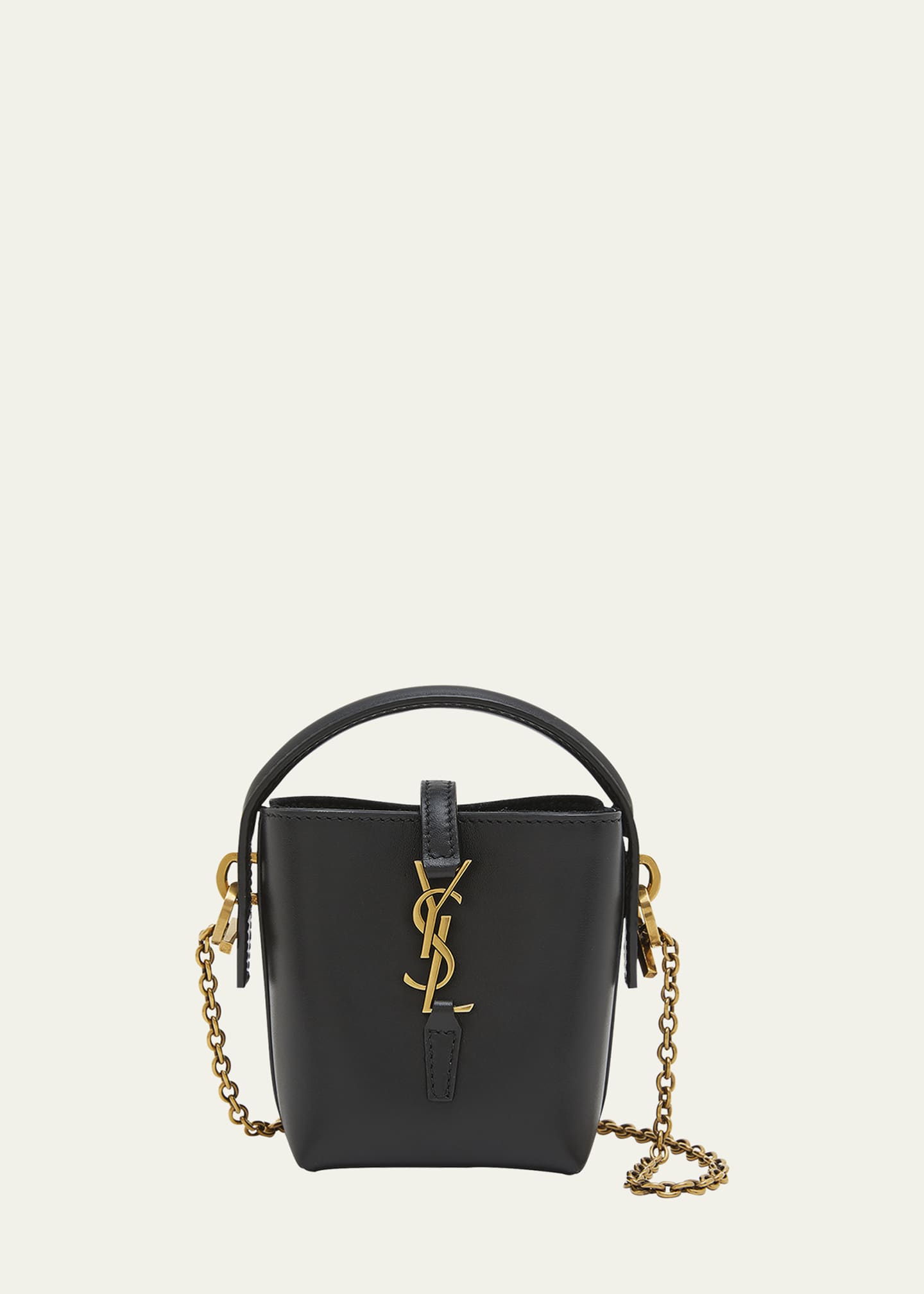Saint Laurent Le 37 Micro YSL Leather Bucket Bag Image 1 of 5