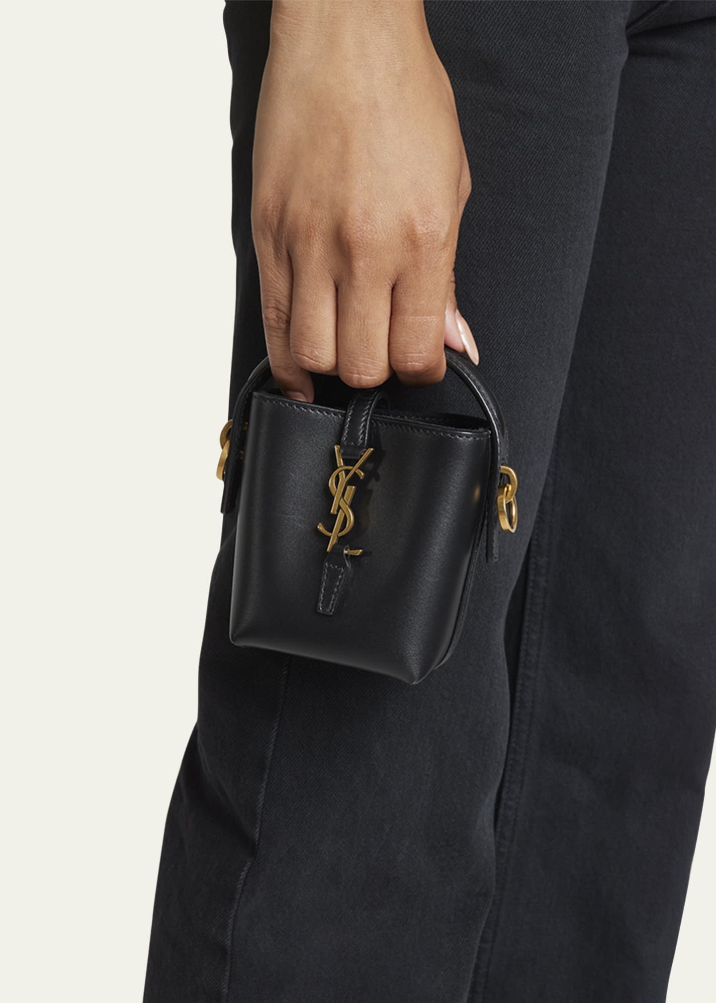 Saint Laurent Le 37 Micro YSL Leather Bucket Bag Bergdorf Goodman