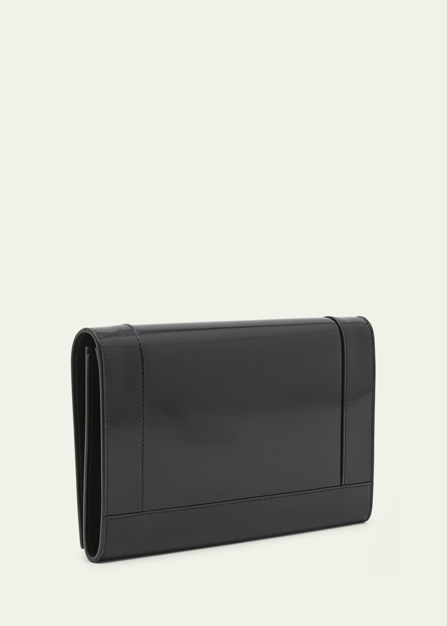 Saint Laurent Cassandra YSL Flap Leather Wristlet Image 3 of 5