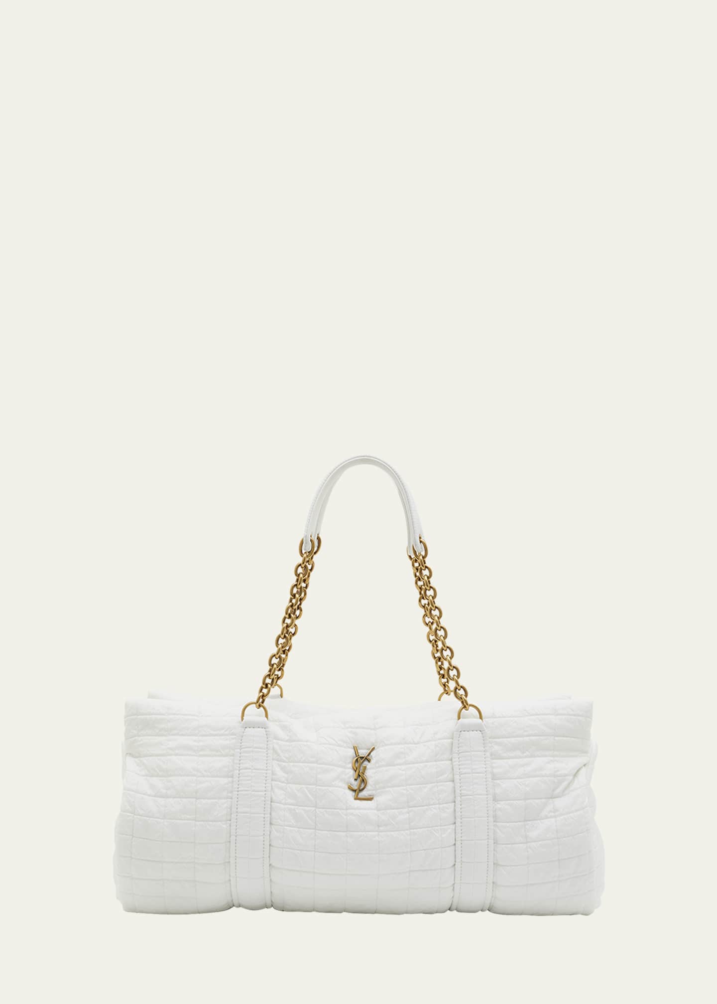 Saint Laurent Gloria YSL Quilted Wool Duffel Bag Image 1 of 5