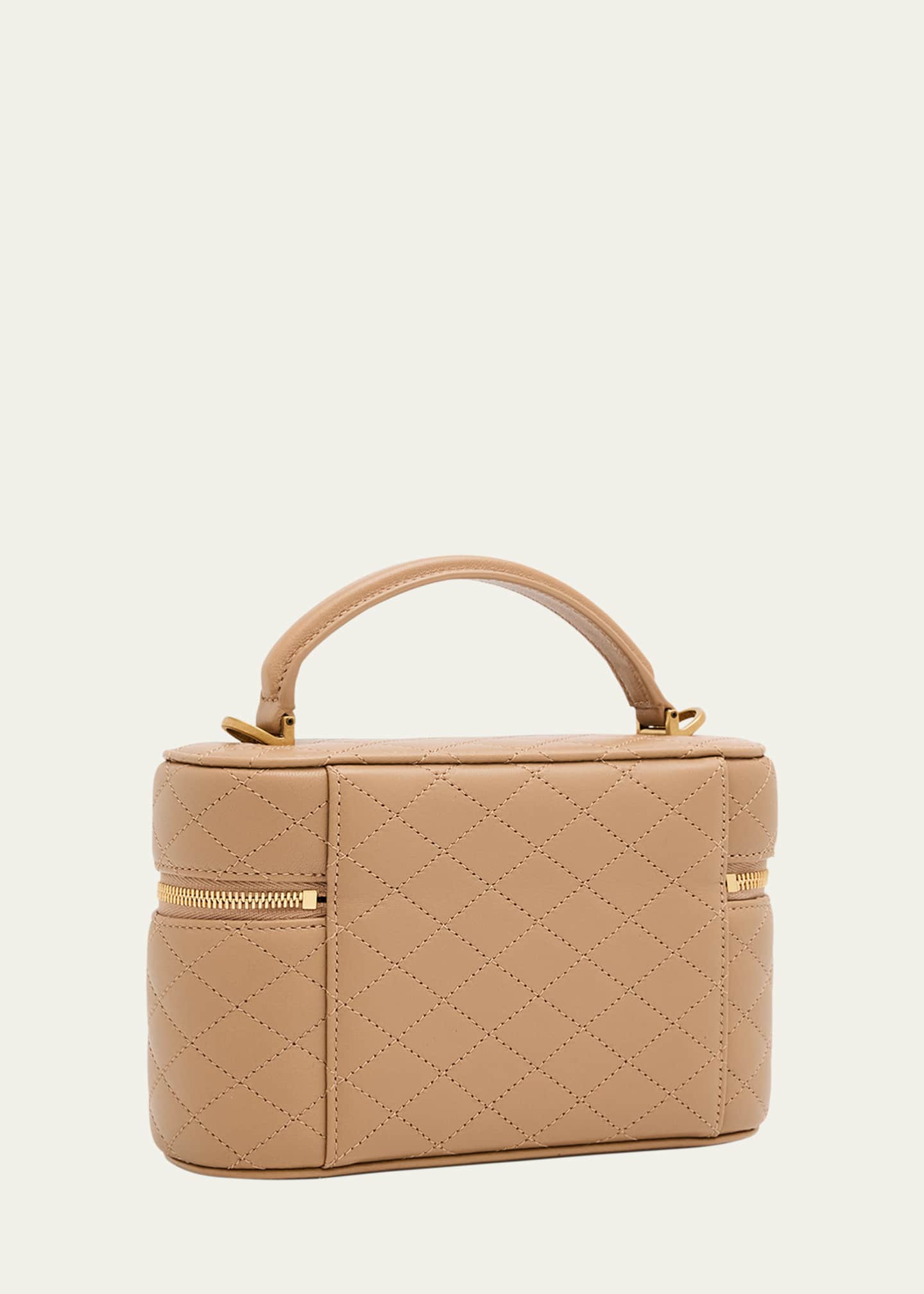 Saint Laurent Gabby Mini Vanity Case in Quilted Leather with Gold Hardware Image 3 of 6