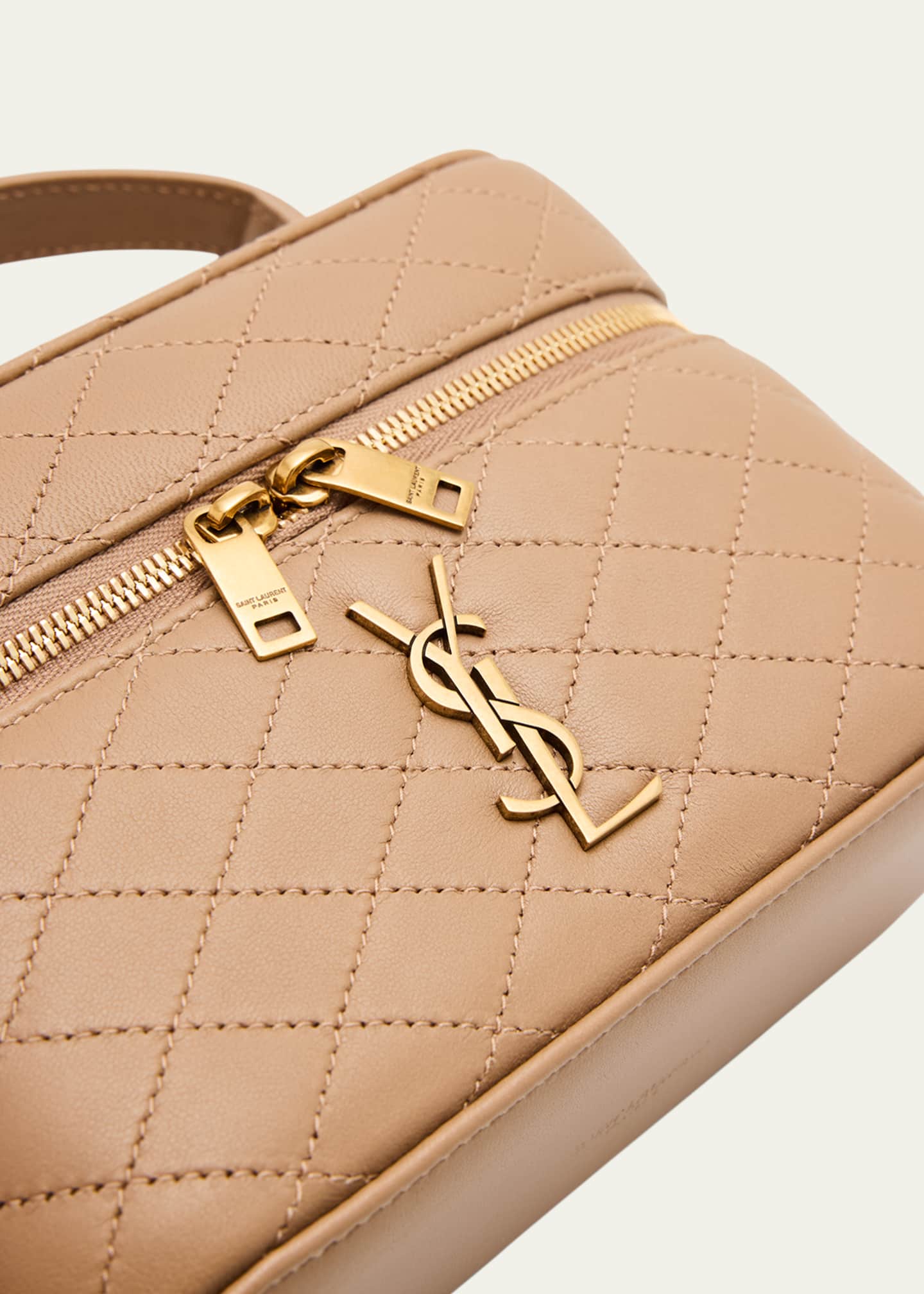 Saint Laurent Gabby Mini Vanity Case in Quilted Leather with