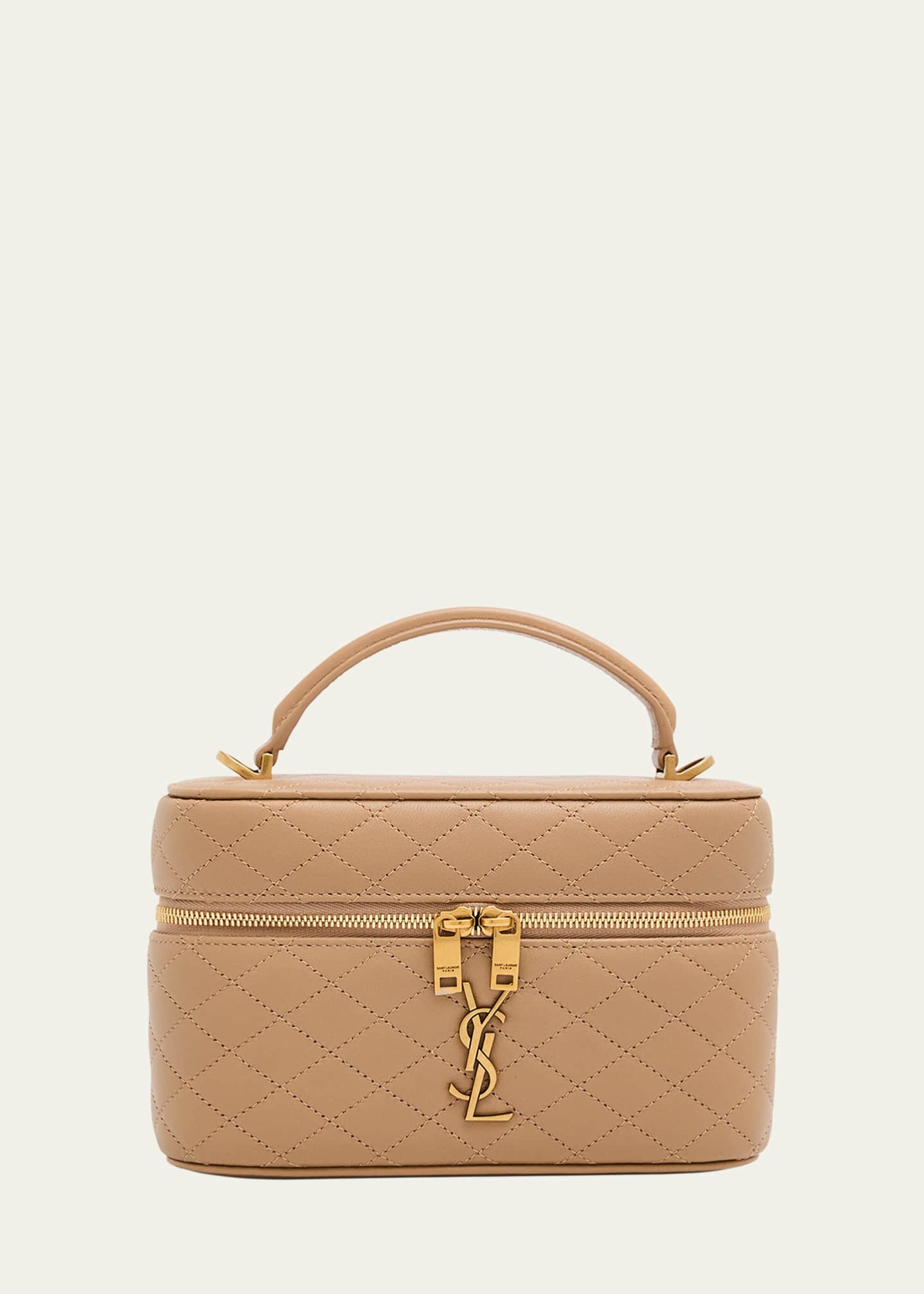 Saint Laurent Gabby Mini Vanity Case in Quilted Leather with