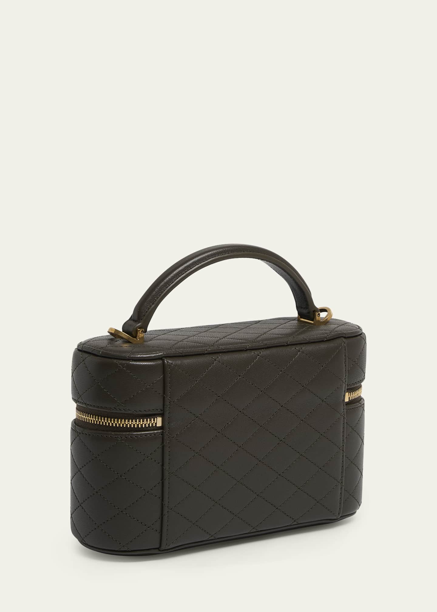 Saint Laurent Gabby Mini Vanity Case in Quilted Leather with Gold Hardware Image 3 of 6