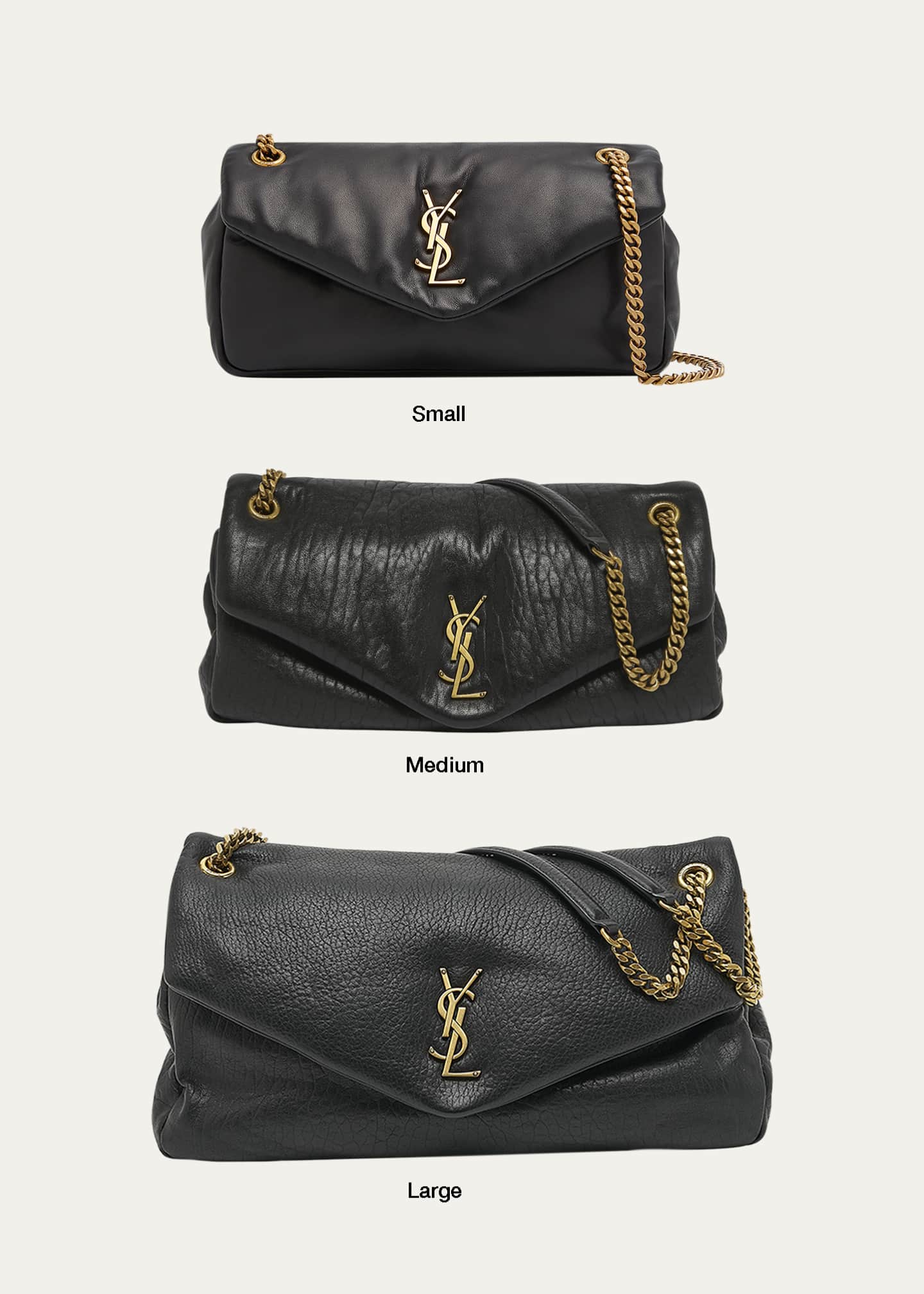 Saint Laurent Calypso Large YSL Shoulder Bag in Leather - Bergdorf