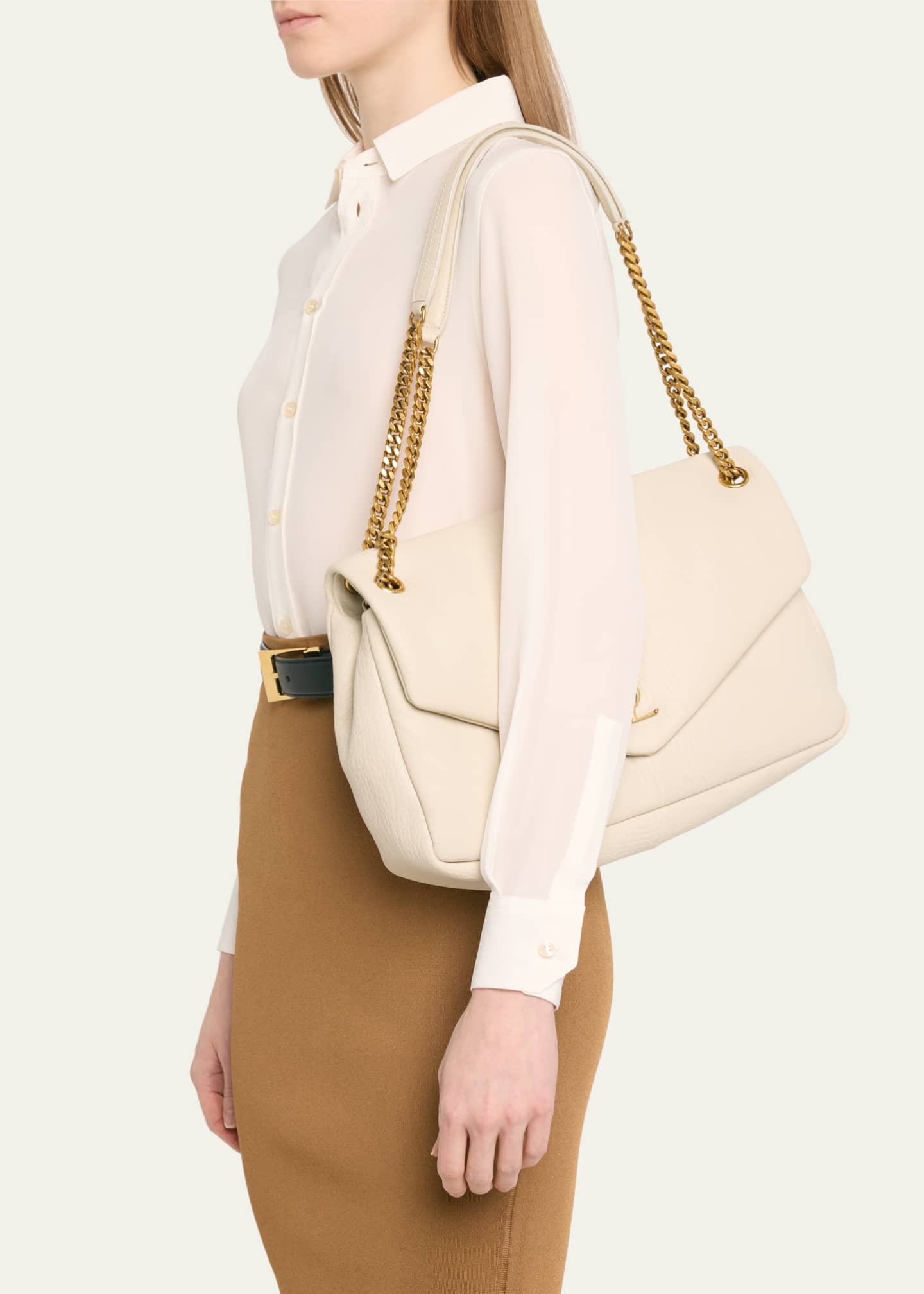 【関税&送料込】Saint Laurent Calypso Big Suede Shoulder Bag CALYPSO large in suede | Saint Laurent | YSL EN