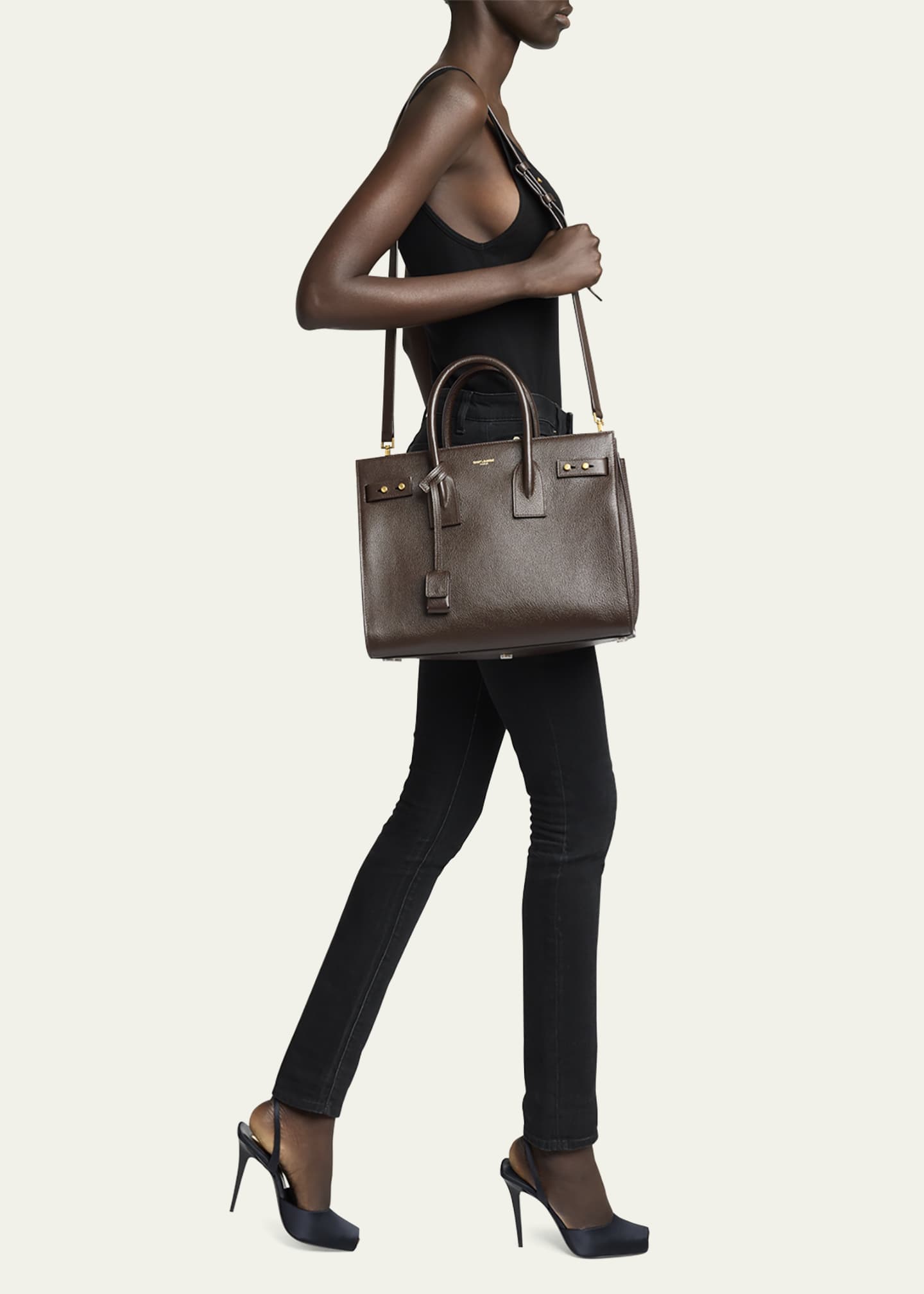 Saint Laurent Sac De Jour Small Leather Top-Handle Bag Image 6 of 6