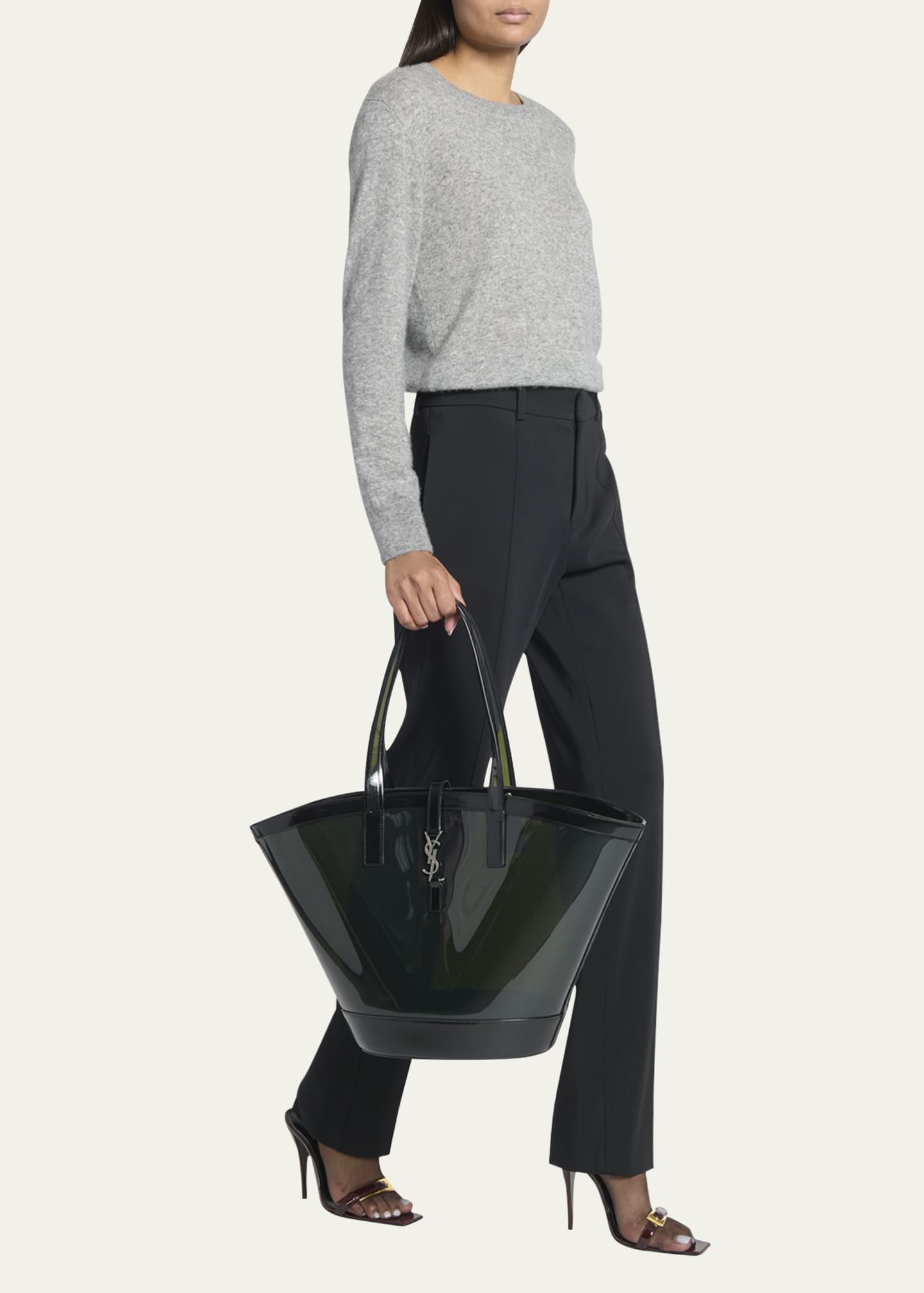 Saint laurent vinyl bag hot sale