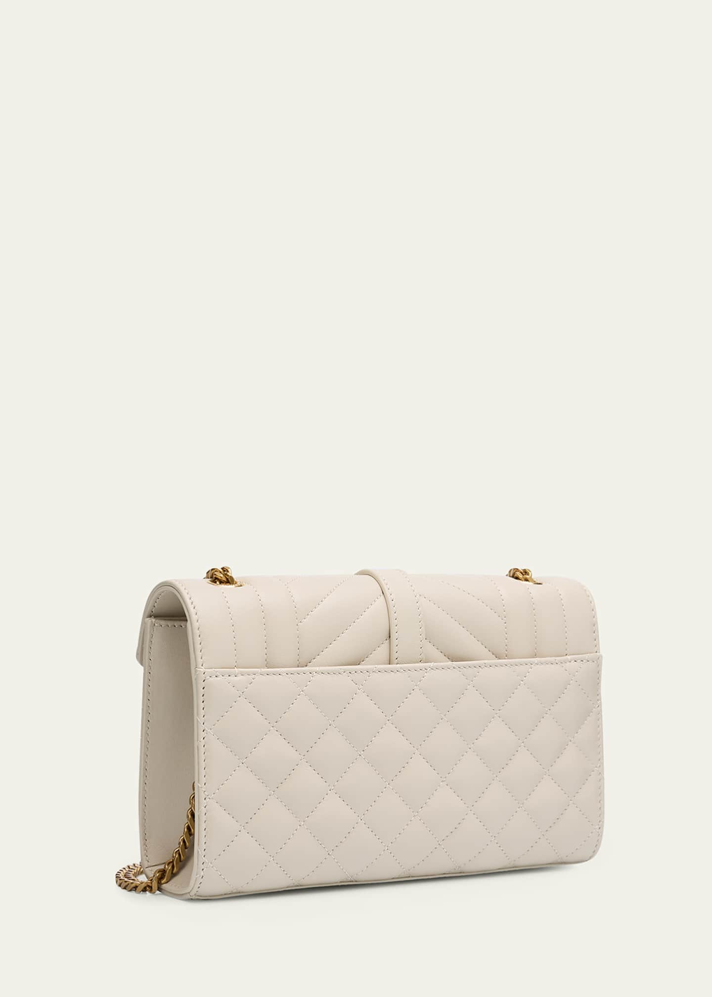 Envelope Triquilt Small YSL Shoulder Bag in Smooth Leather